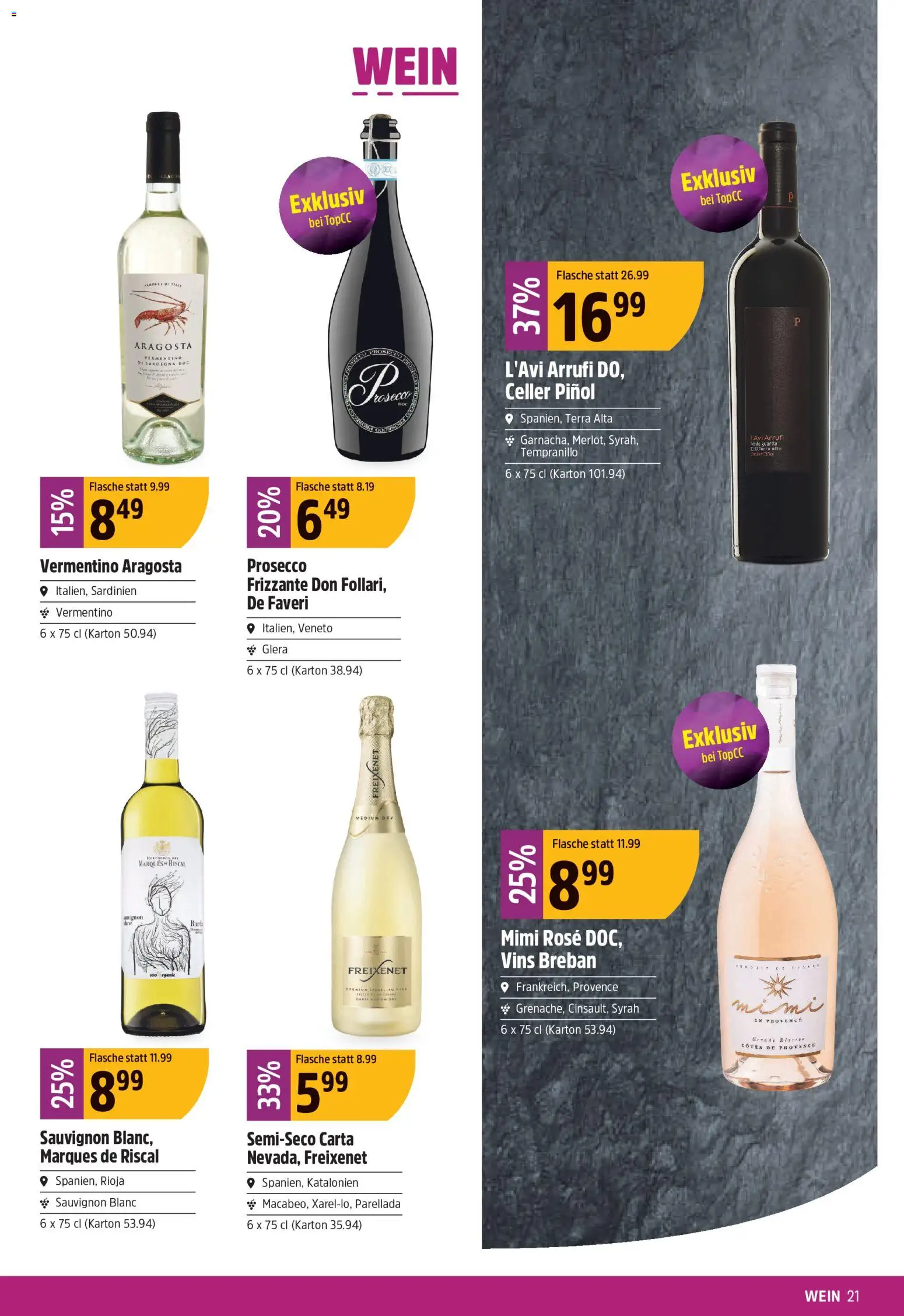 TopCC aktionen – gültig ab 01.06.2026 | Seite: 21 | Produkte: Wein