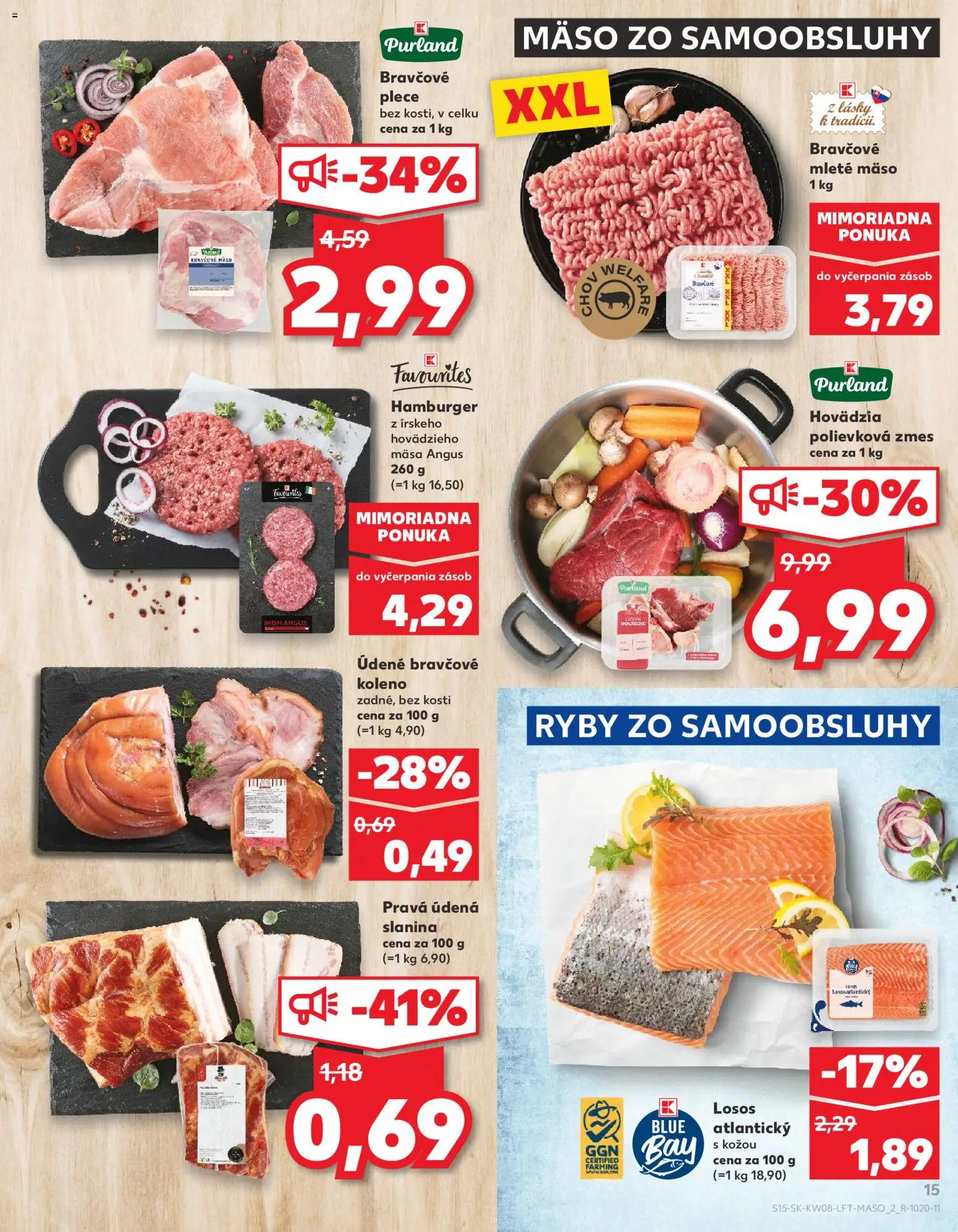 Kaufland SK akciós ujság - amely érvényes a következő dátumtól: 2026.02.19. | Oldal: 15 | Termékek: Hamburger