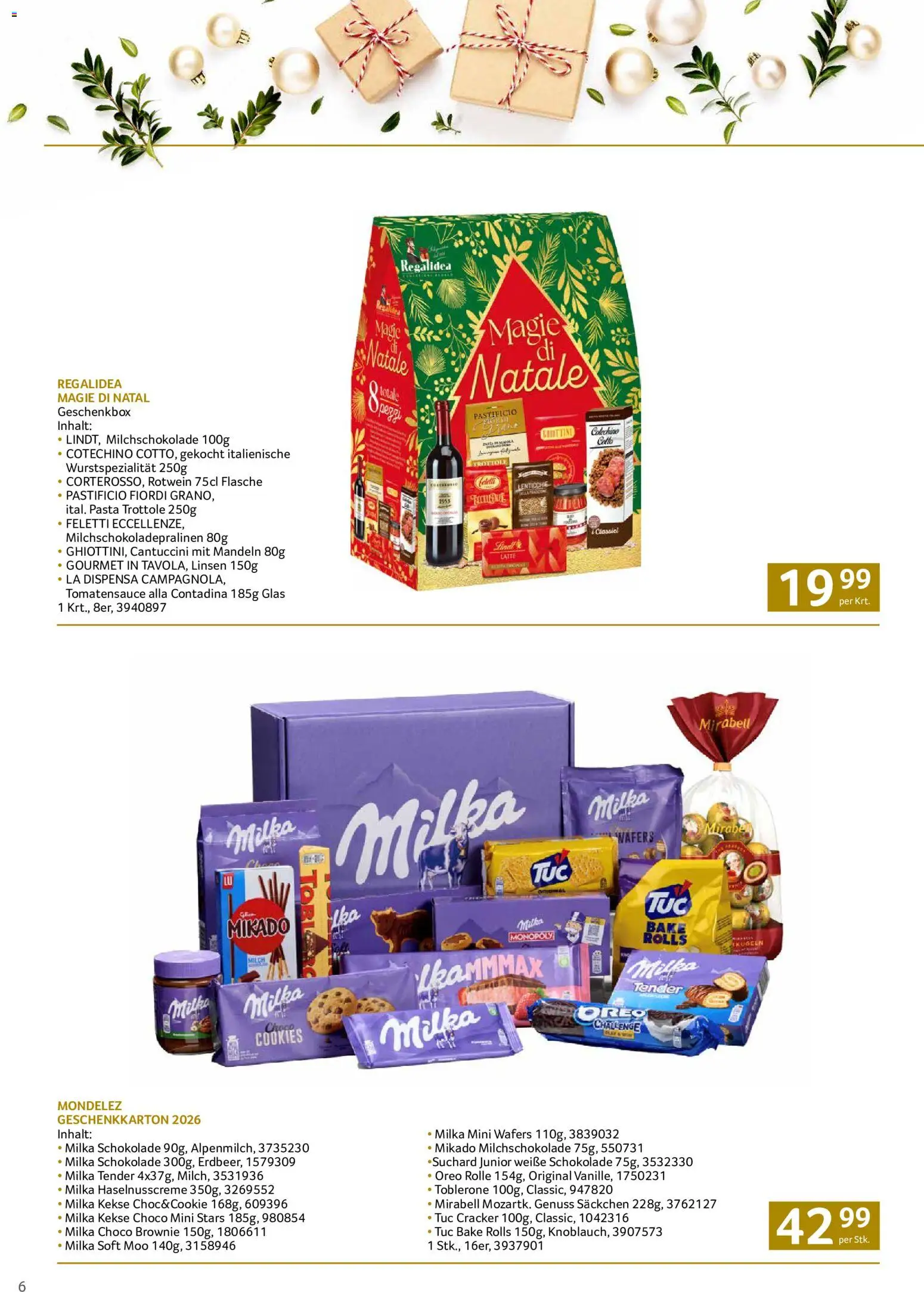 Transgourmet Christmas gültig ab 12.10.2026 | Seite: 6 | Produkte: Pasta, Kekse, Rotwein, Cracker