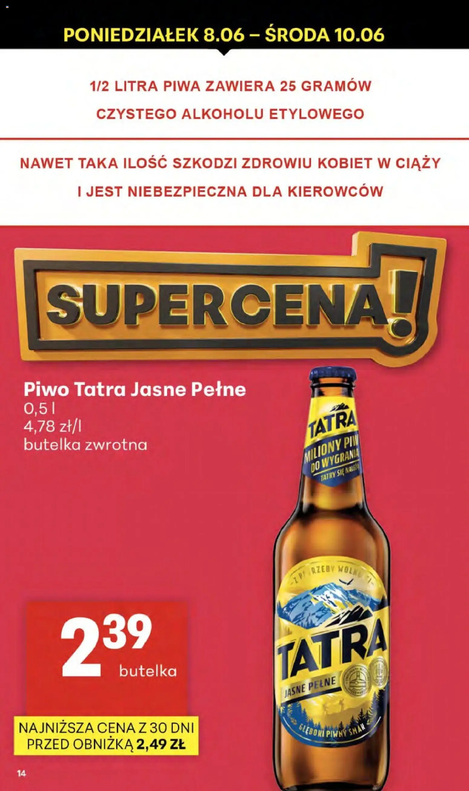 Delikatesy Centrum gazetka - Sklepy Własne od 03.06.2026 | Strona: 14 | Produkty: Piwo