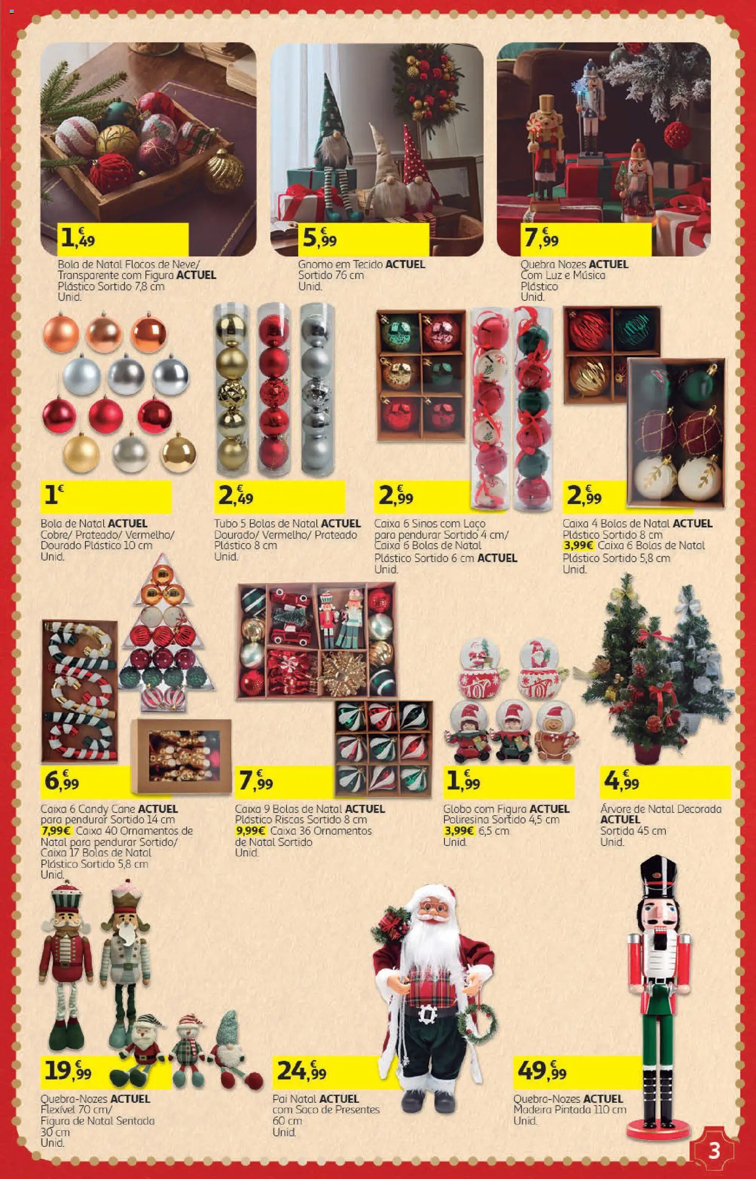 Auchan Presentes │ válido de 01/11/2026 | Página: 3 | Produtos: Árvore de natal, Saco, Caixa, Nozes