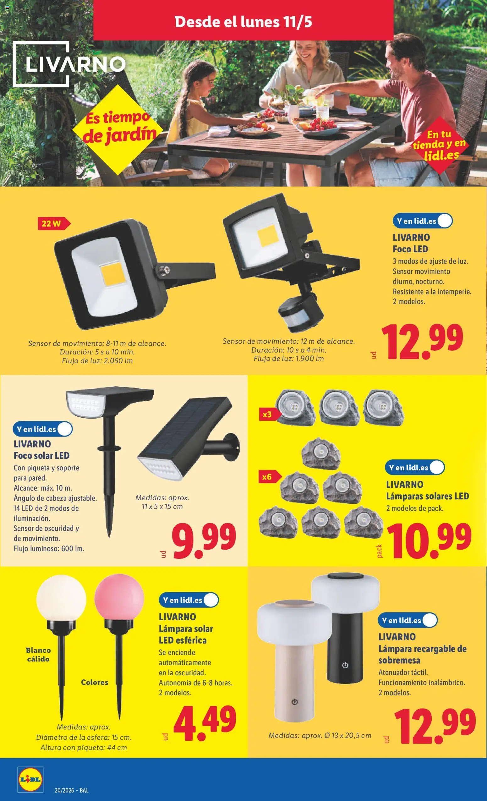Lidl folleto de bazar │ válido desde el 11.05.2026 | Página: 12 | Productos: Απορρυπαντικό ρούχων σε σκόνη, Lámpara
