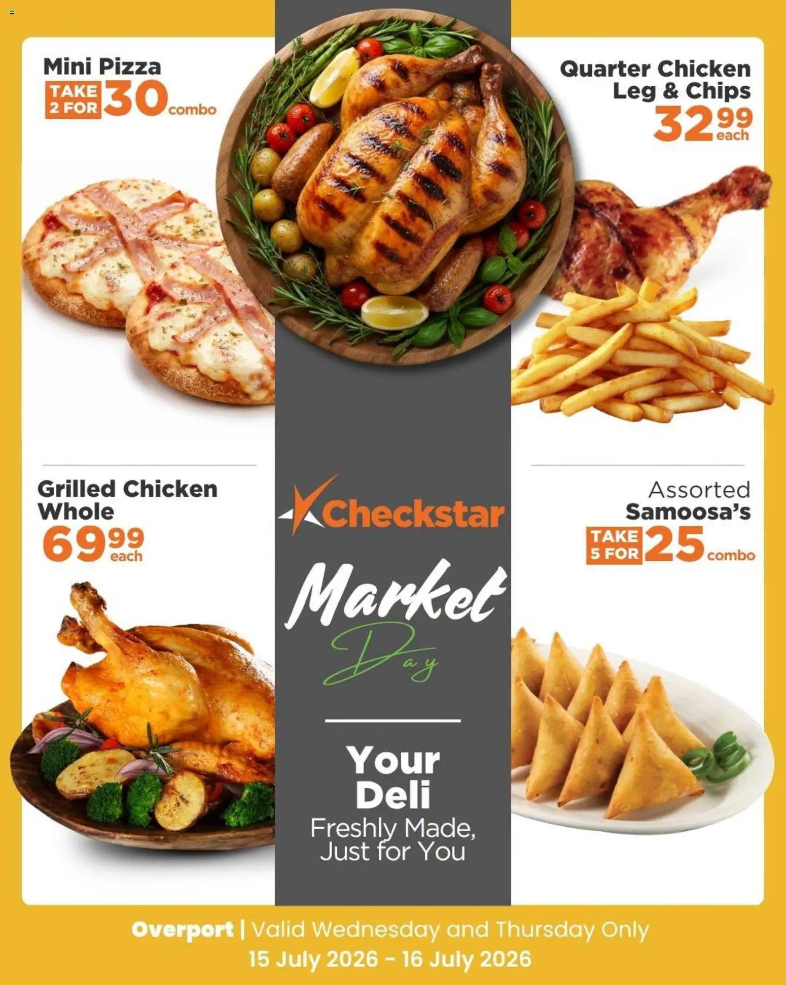 New Check Star catalogue – valid from 15/07/2026 | Page: 3 | Products: Pizza, Chicken, Chips