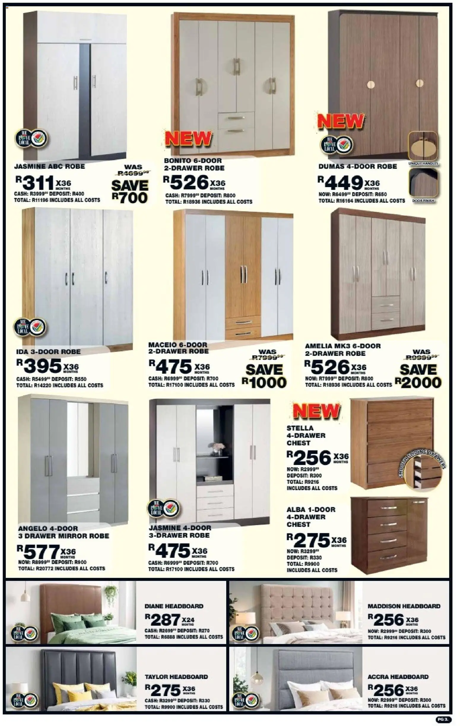 New Lewis Stores catalogue – valid from 10/08/2026 | Page: 3 | Products: Headboard, Mirror