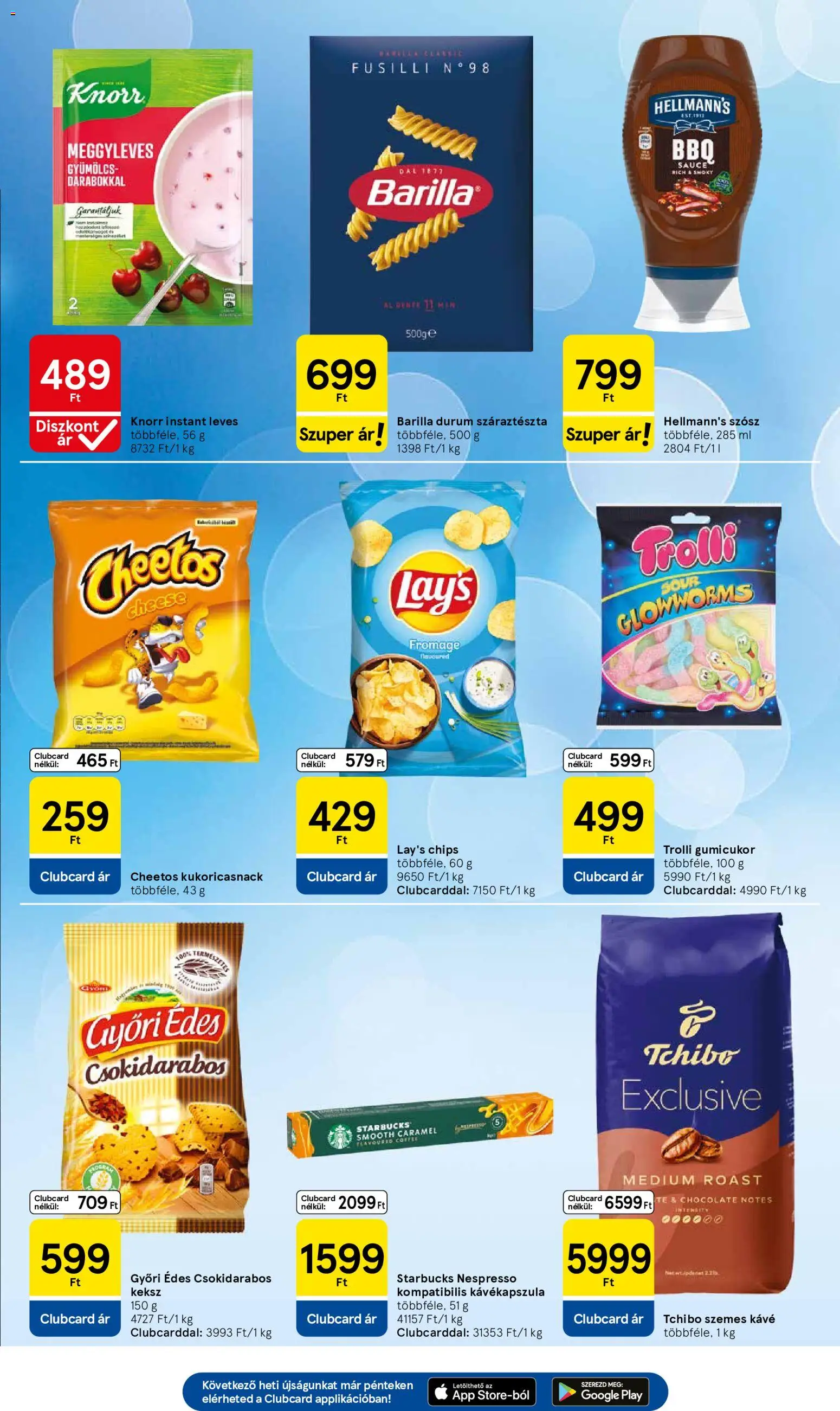 Tesco akciós ujság - amely érvényes a következő dátumtól: 2026.08.06. | Oldal: 5 | Termékek: Kávékapszula, Gyümölcs, Gumicukor, Szósz
