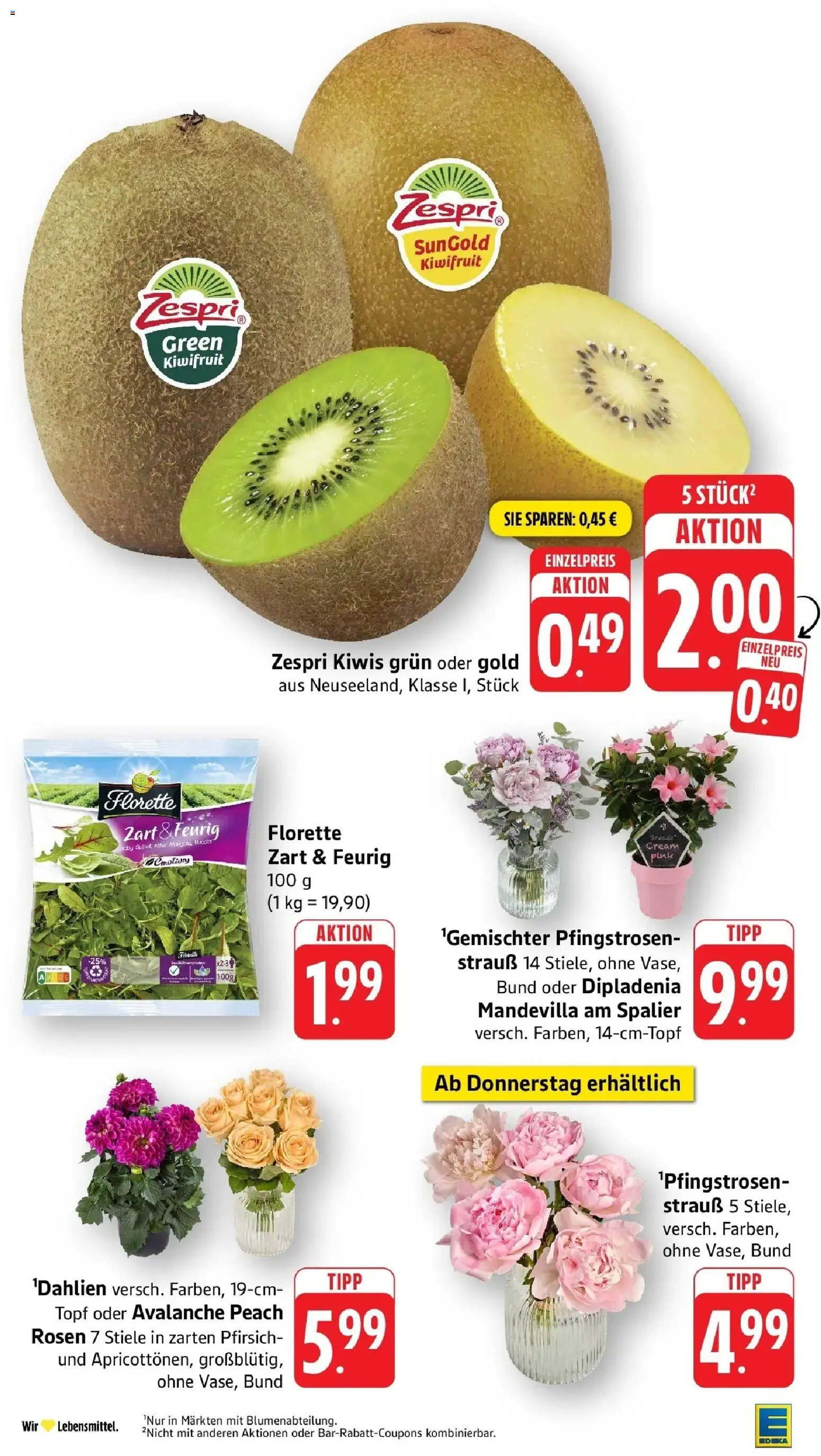 Edeka Prospekt Trier – gültig ab 08.06.2026 | Seite: 4 | Produkte: Rucola, Pfirsich