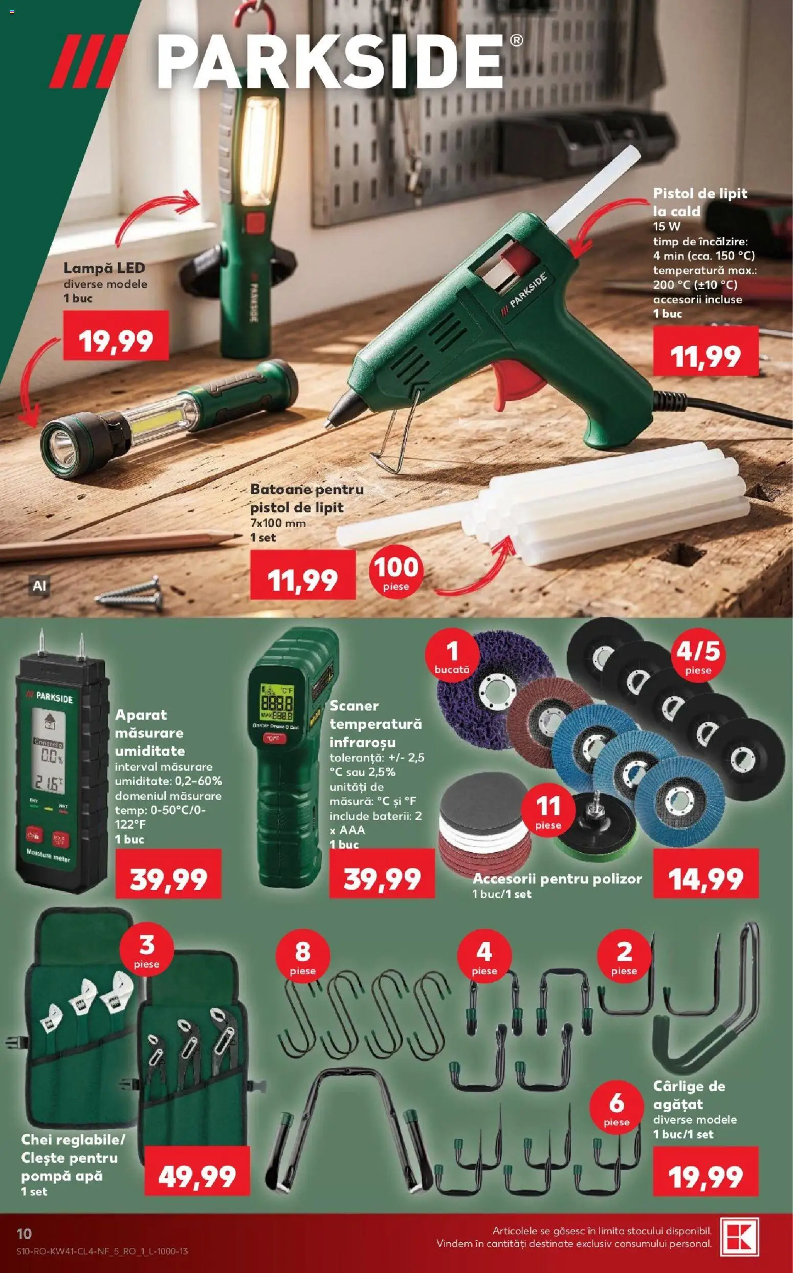 Noul catalog Kaufland – valabil de la 07.10.2026 | Pagină: 10 | Produse: Polizor, Parkside, Aparat, Lampa led