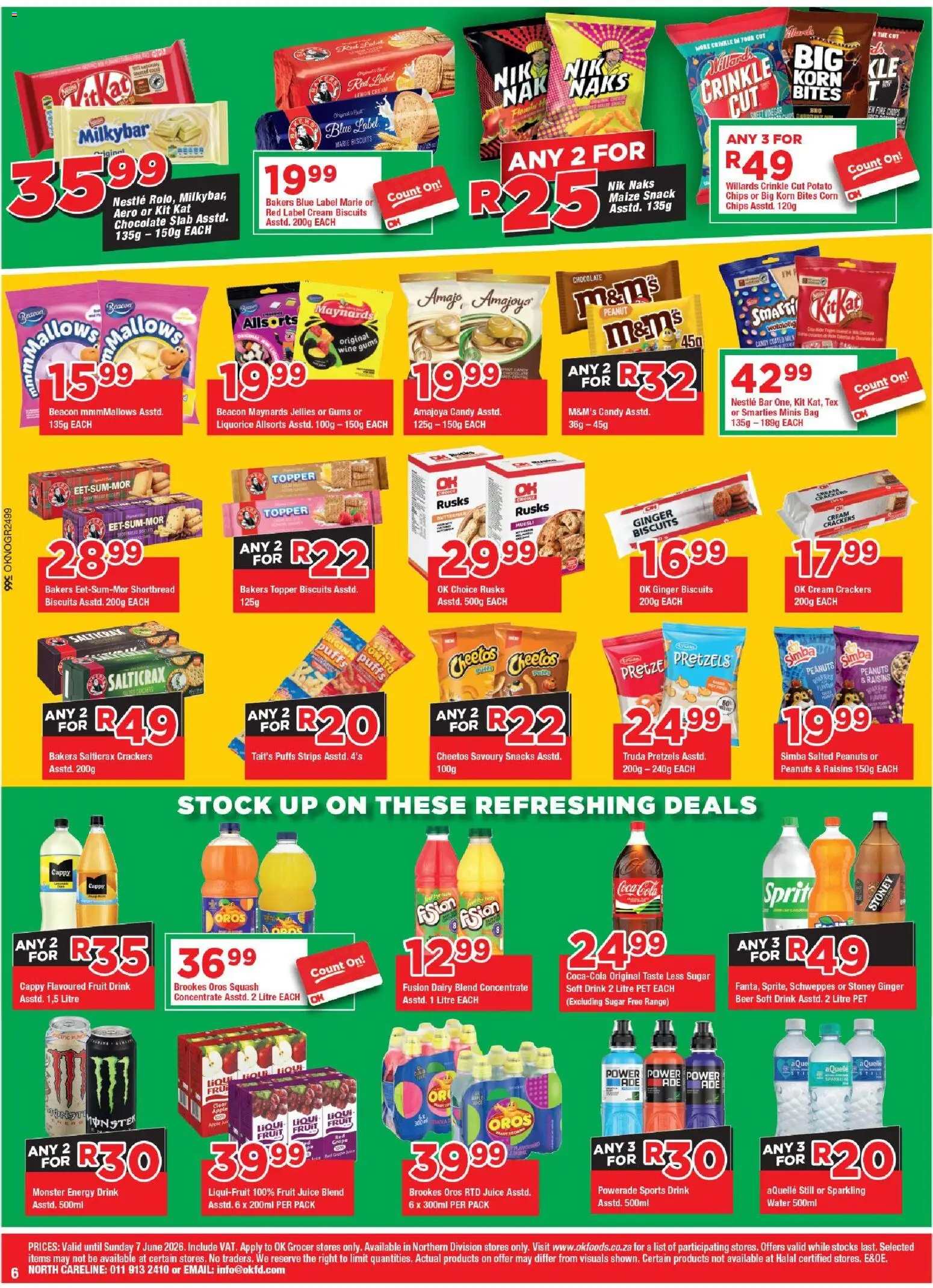 New OK Foods catalogue – valid from 25.05.2026 | Page: 6 | Products: Corn, Bag, Squash, Milk