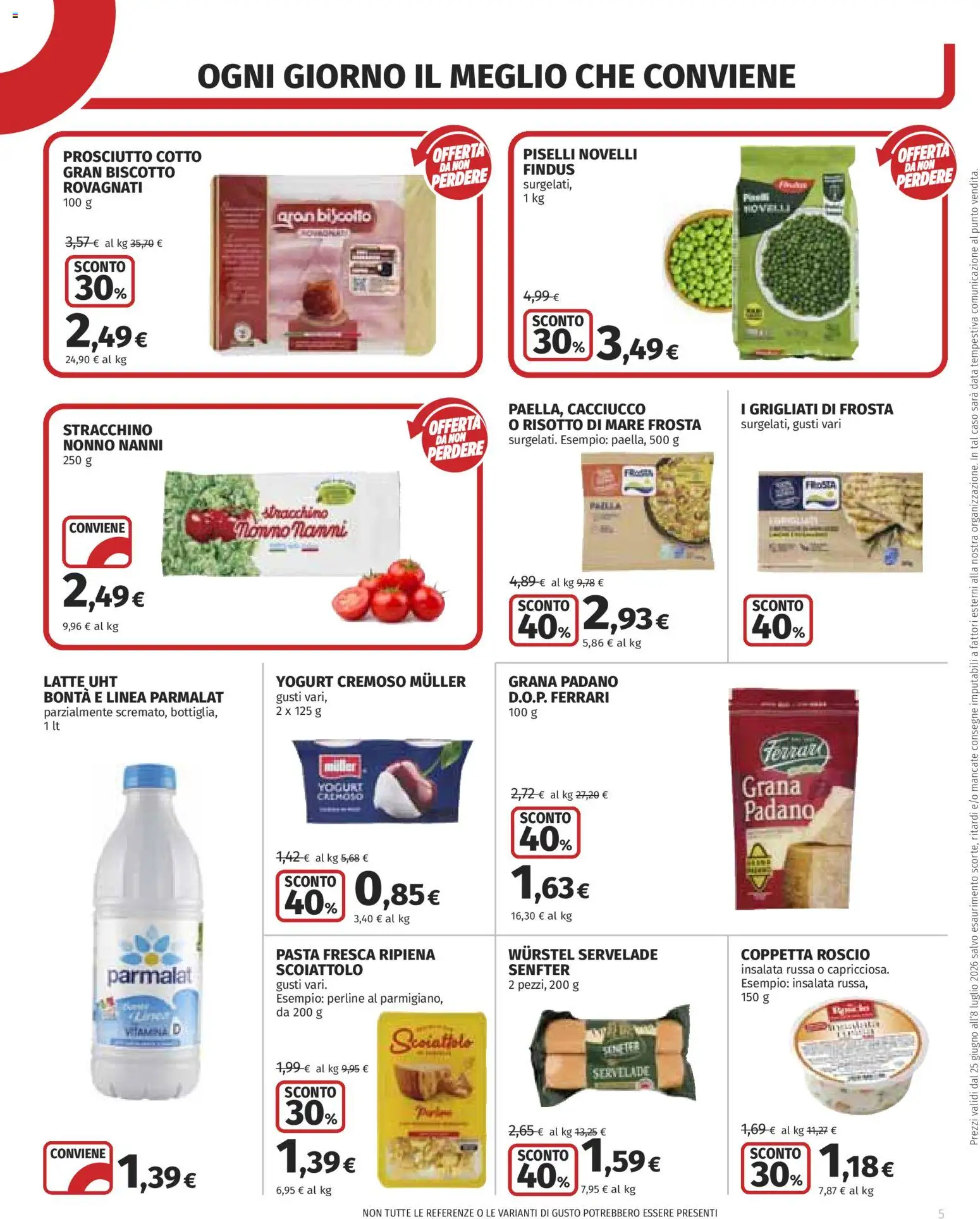 Volantino COOP del 25/06/2026 | Pagina: 5 | Prodotti: Yogurt, Pasta, Data, Stracchino