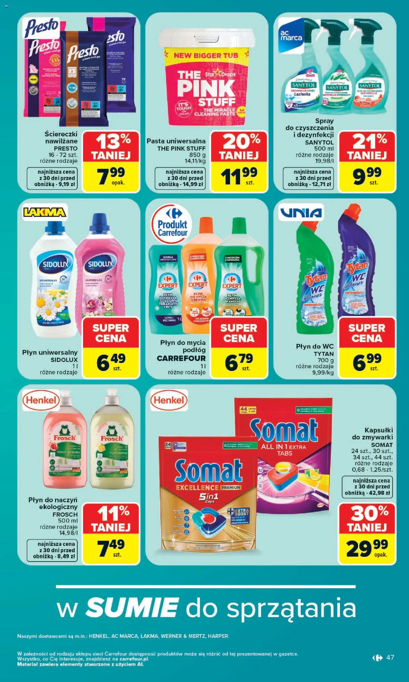 Carrefour gazetka od 13.07.2026 | Strona: 49 | Produkty: Cleaner, Mydło, Ściereczki do czyszczenia
