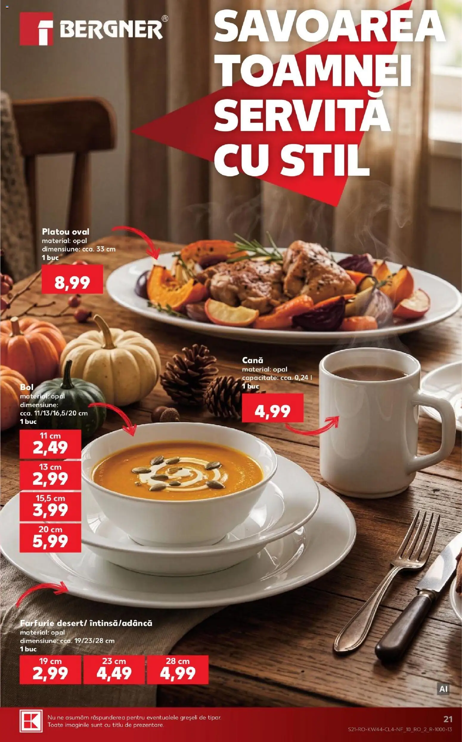 Noul catalog Kaufland – valabil de la 28.10.2026 | Pagină: 21 | Produse: Farfurie