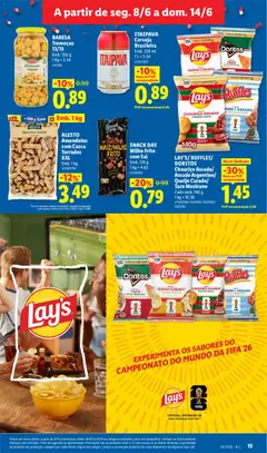 Pré-visualização LAY'S/ RUFFLES/ DORITOS Chouriço Assado/ Assado Argentino/ Queijo Curado/ Taco Mexicano, Cada emb. 140 g, 1 kg = 10.36, nº1023781/1027041/1027082/1023782 válido de 08.06.2026 | Página: 15