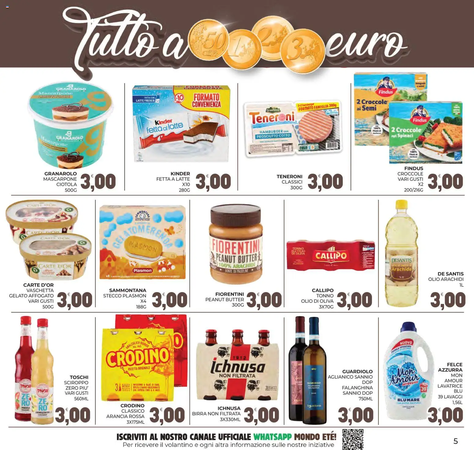 Volantino Eté del 03/07/2026 | Pagina: 5 | Prodotti: Birra, Prosciutto, Arachidi, Olio di Oliva