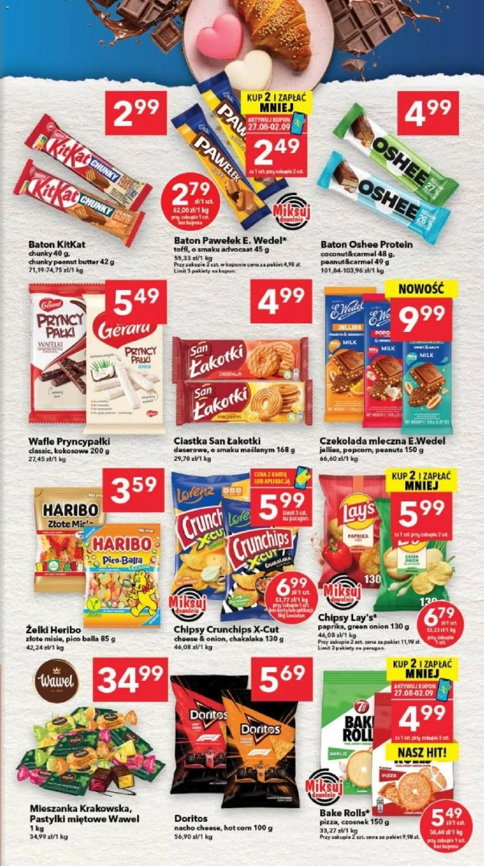 Lewiatan gazetka - Szczecin od 27.08.2026 | Strona: 5 | Produkty: Chipsy, Oshee, Wafelki, Ciastka