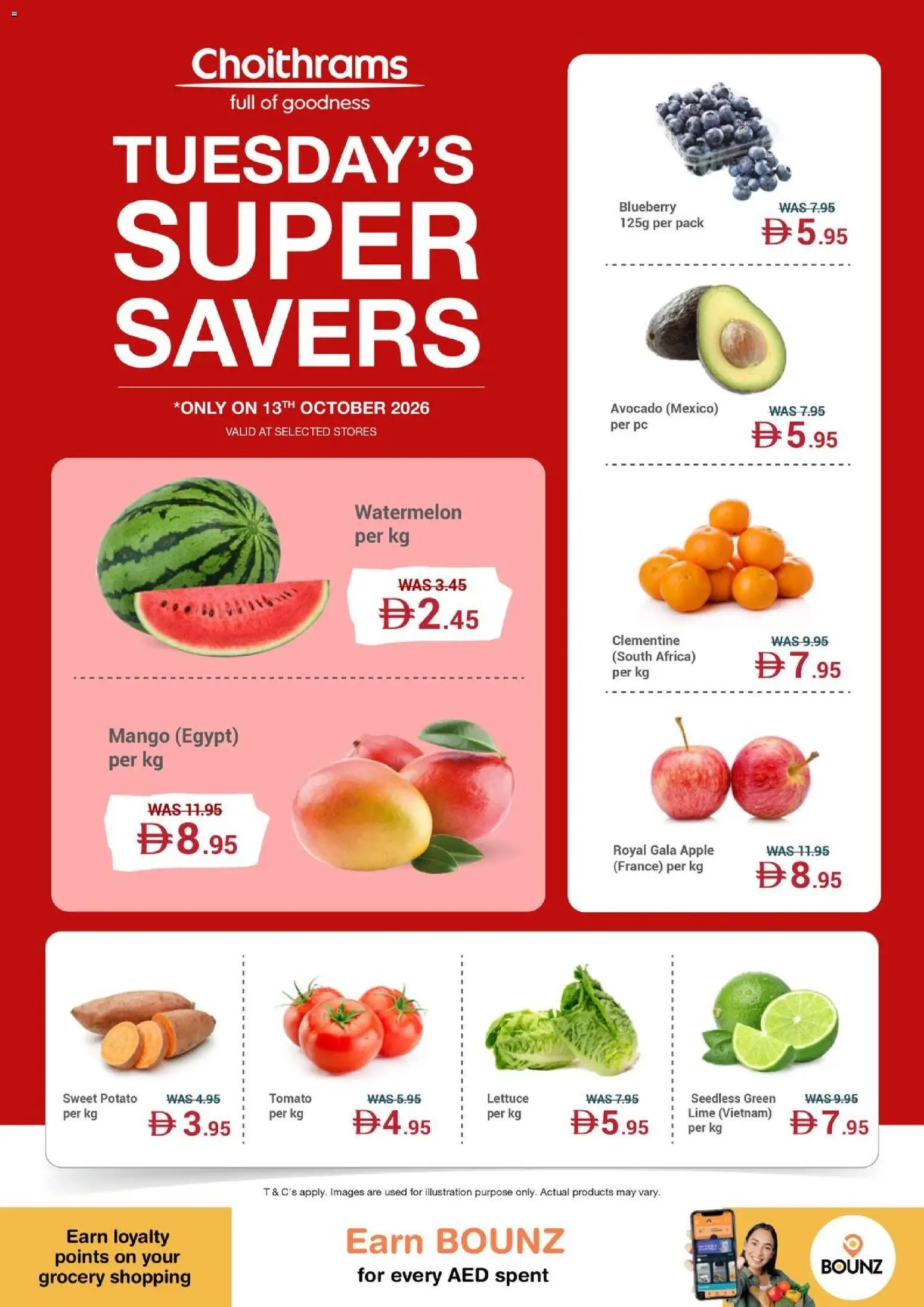 Choithrams Tuesday, October 13 Big Savings
