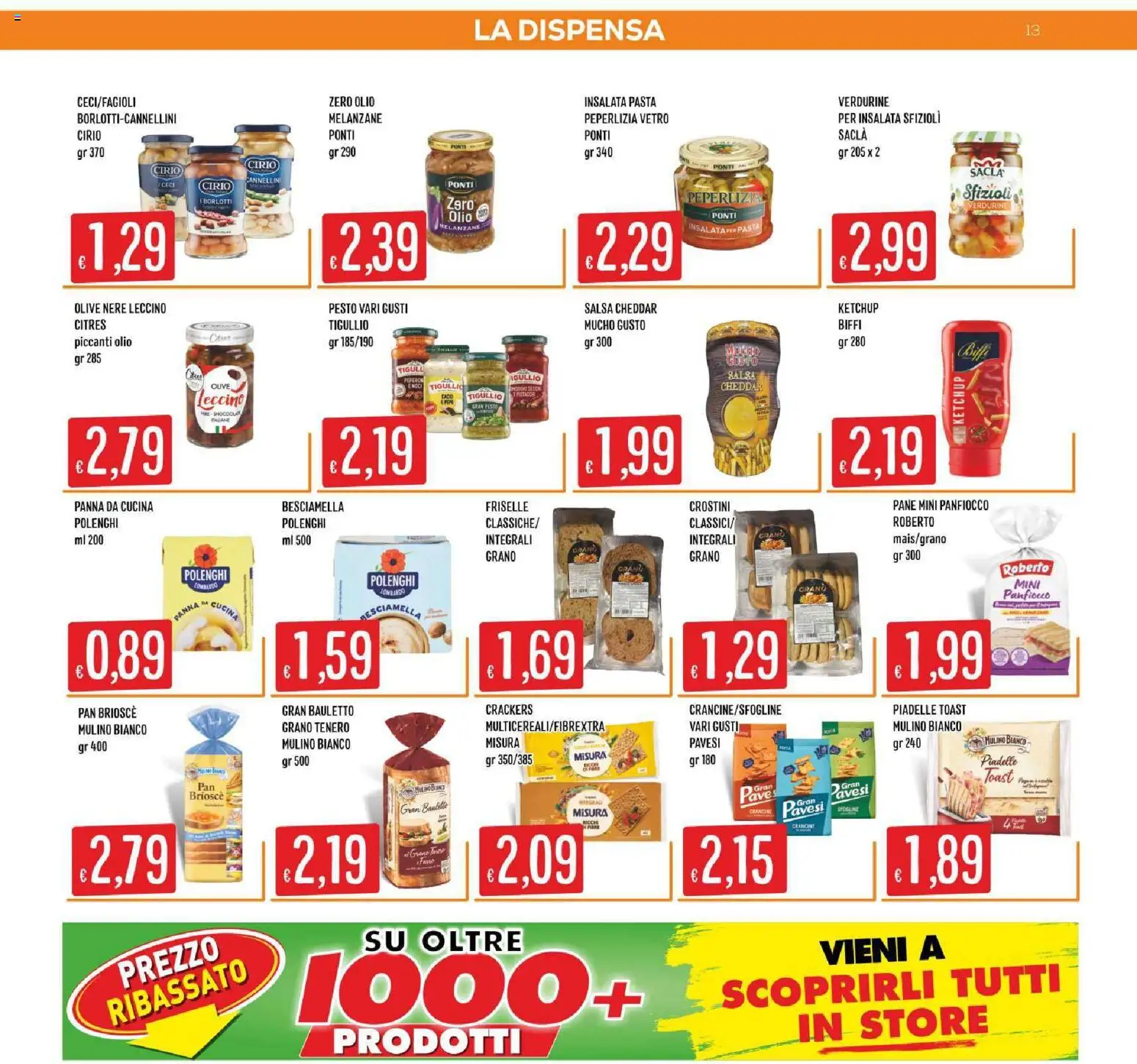 Volantino SISA del 20/08/2026 | Pagina: 13 | Prodotti: Panna, Cannellini, Olive, Melanzane