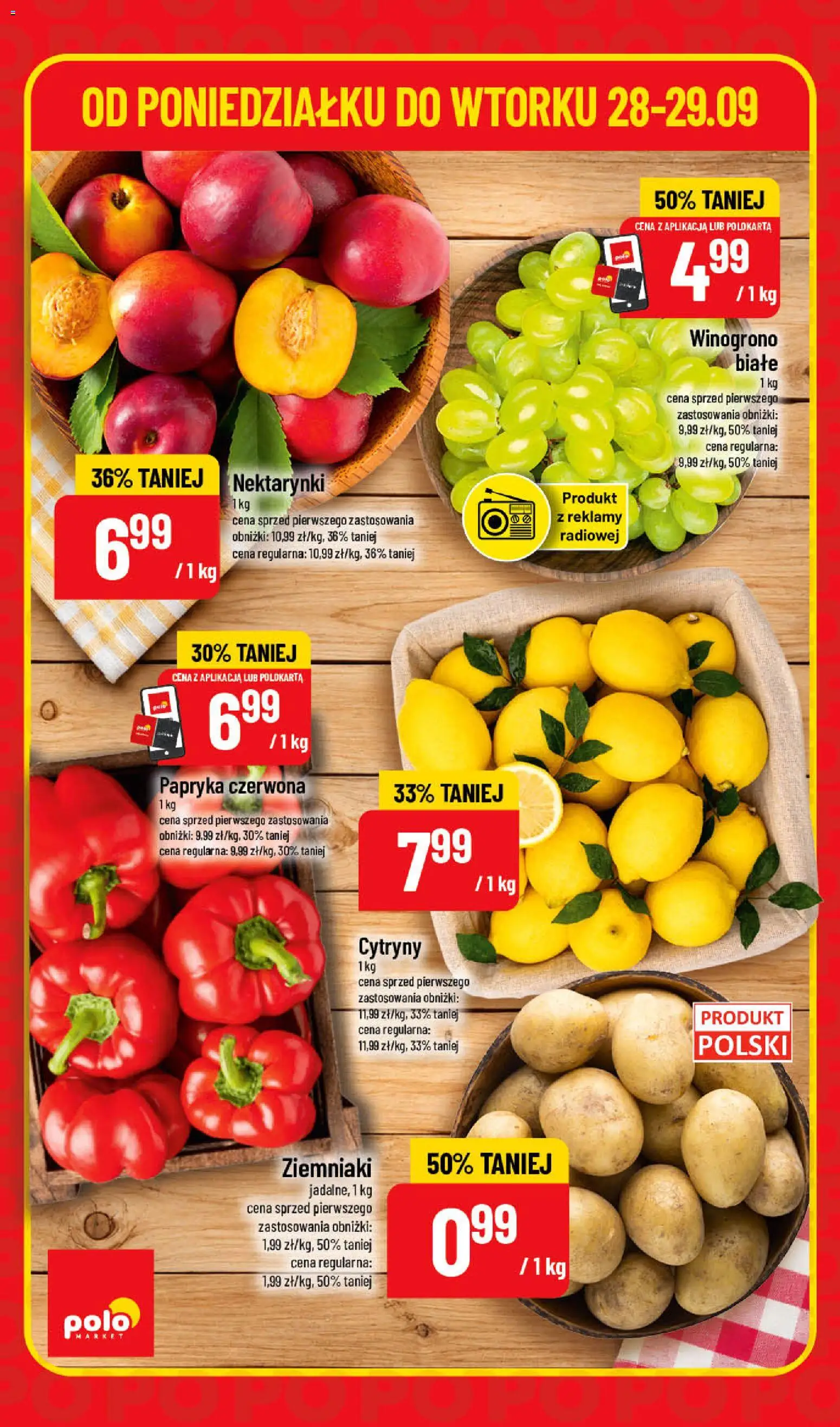 POLOmarket gazetka - Super Hity od 28.09.2026 | Strona: 2 | Produkty: Cytryny, Papryka, Papryka czerwona, Ziemniaki