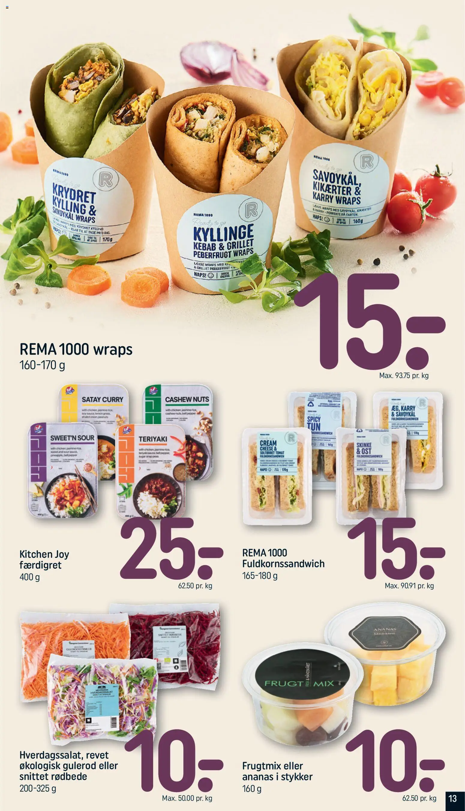 Rema 1000 tilbudsavis – gyldig fra 26.05.2026 | Side: 13 | Produkter: Karry, Fisk, Kebab, Peberfrugt