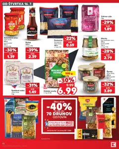 Kaufland SK akciós újság - amely érvényes a következő dátumtól: 2026.07.16. | Oldal: 48 | Termékek: Farfalle, Cannelloni, Gnocchi