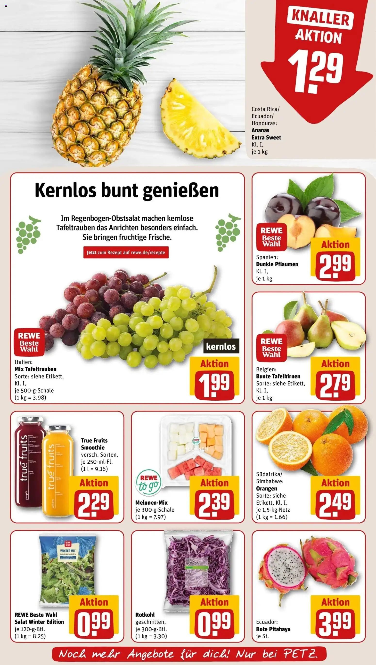 REWE Prospekt ab 05.10.2026 zum Blättern » Angebote | Seite: 8 | Produkte: Äpfel, Orangen, Ananas, Salat