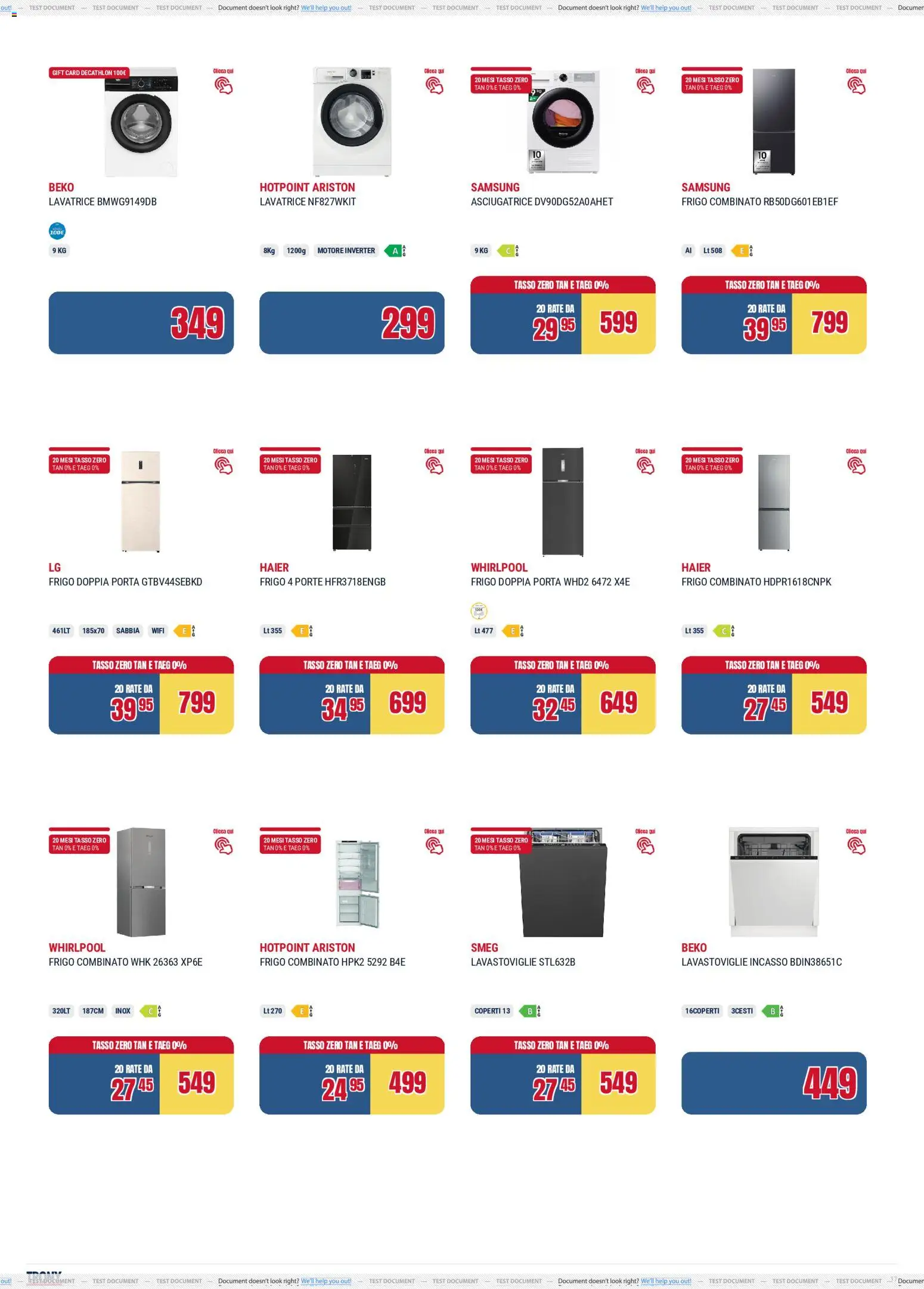 Volantino Trony del 21.05.2026 | Pagina: 17 | Prodotti: Lavatrice, Asciugatrice, Lavastoviglie, Samsung