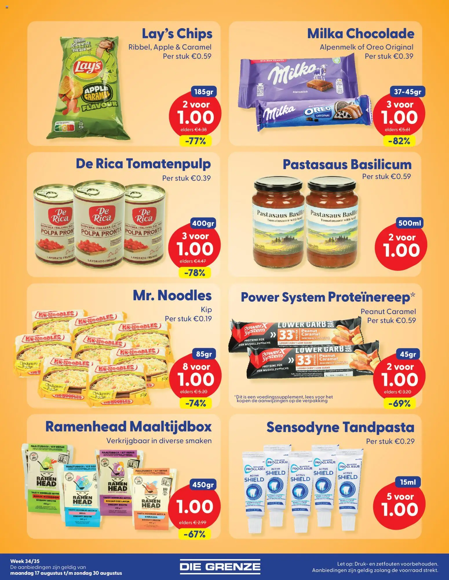 {H1} | Pagina: 3 | Producten: Proteïne, Tandpasta, Chocolade, Oreo