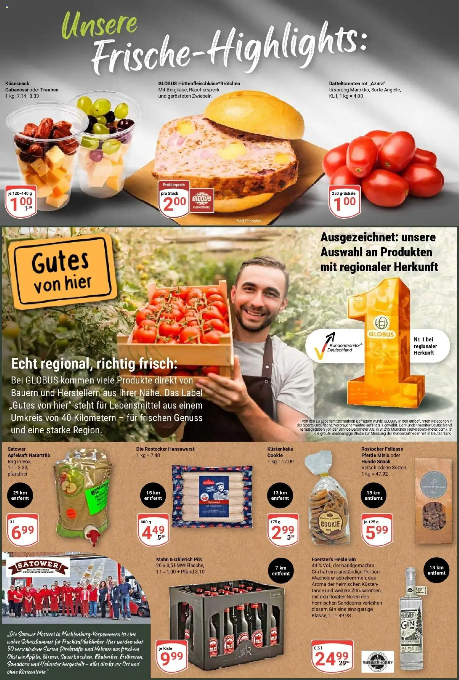 Globus Prospekt Lambrechtshagen (ab 24.08.2026) » Angebote online | Seite: 2 | Produkte: Trauben, Pils, Obst, Gin