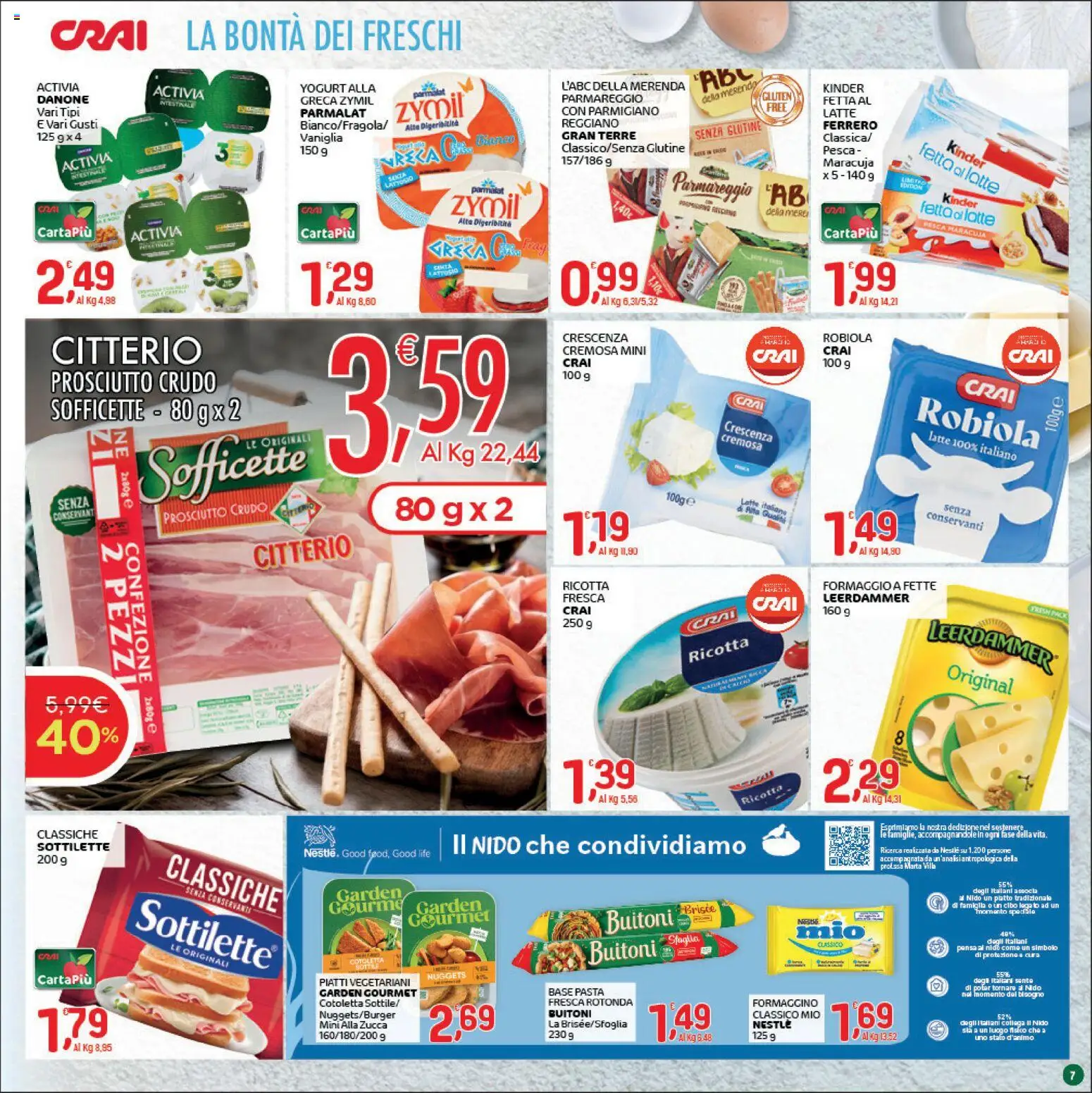 Volantino CRAI del 14.05.2026 | Pagina: 7 | Prodotti: Latte, Pasta, Zucca, Parmigiano