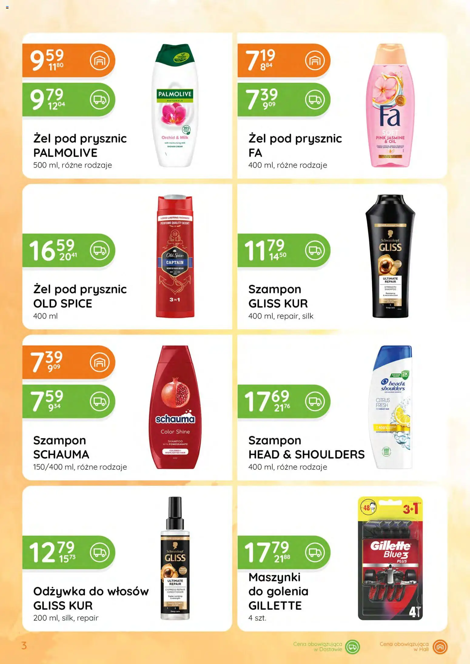 Eurocash gazetka - Katalog Chemiczny od 07.05.2026 | Strona: 3 | Produkty: Gillette, Odżywka, Odżywka do włosów, Żel pod prysznic