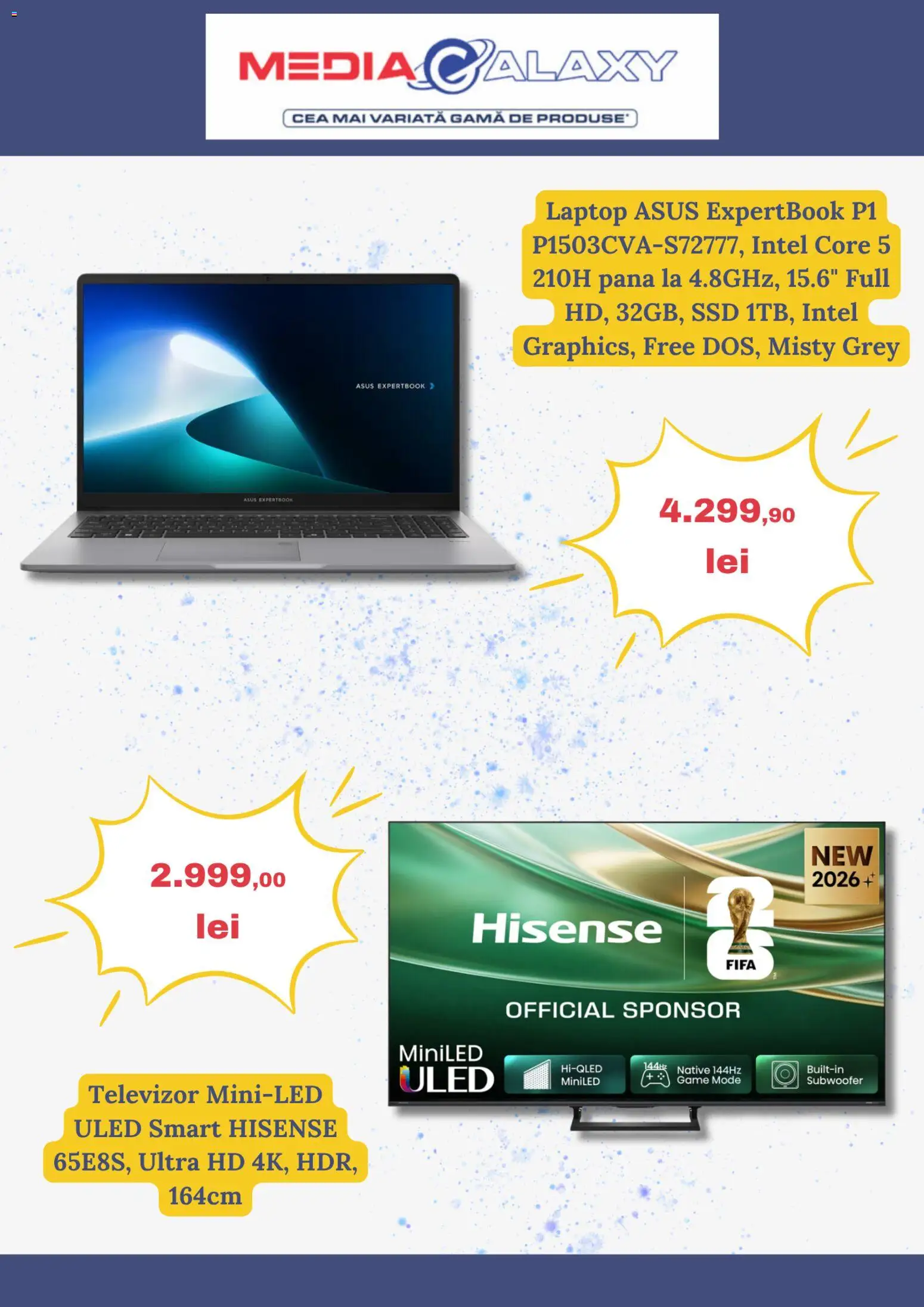 Noul catalog Media Galaxy – valabil de la 20.08.2026 | Pagină: 3 | Produse: Laptop, Televizor, Grey