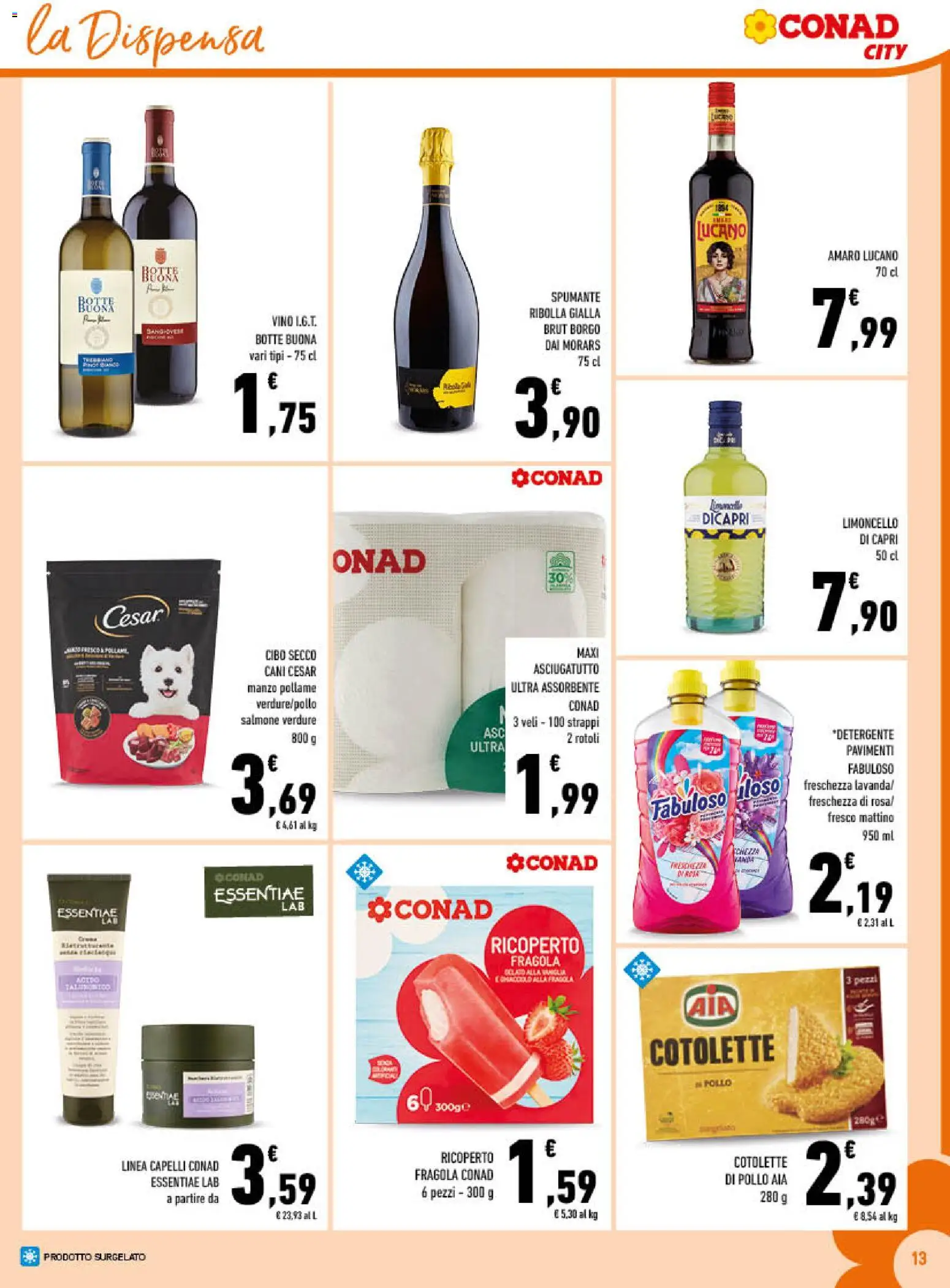 Volantino Conad del 06.05.2026 | Pagina: 13 | Prodotti: Verdure, Vino, Spumante, Asciugatutto