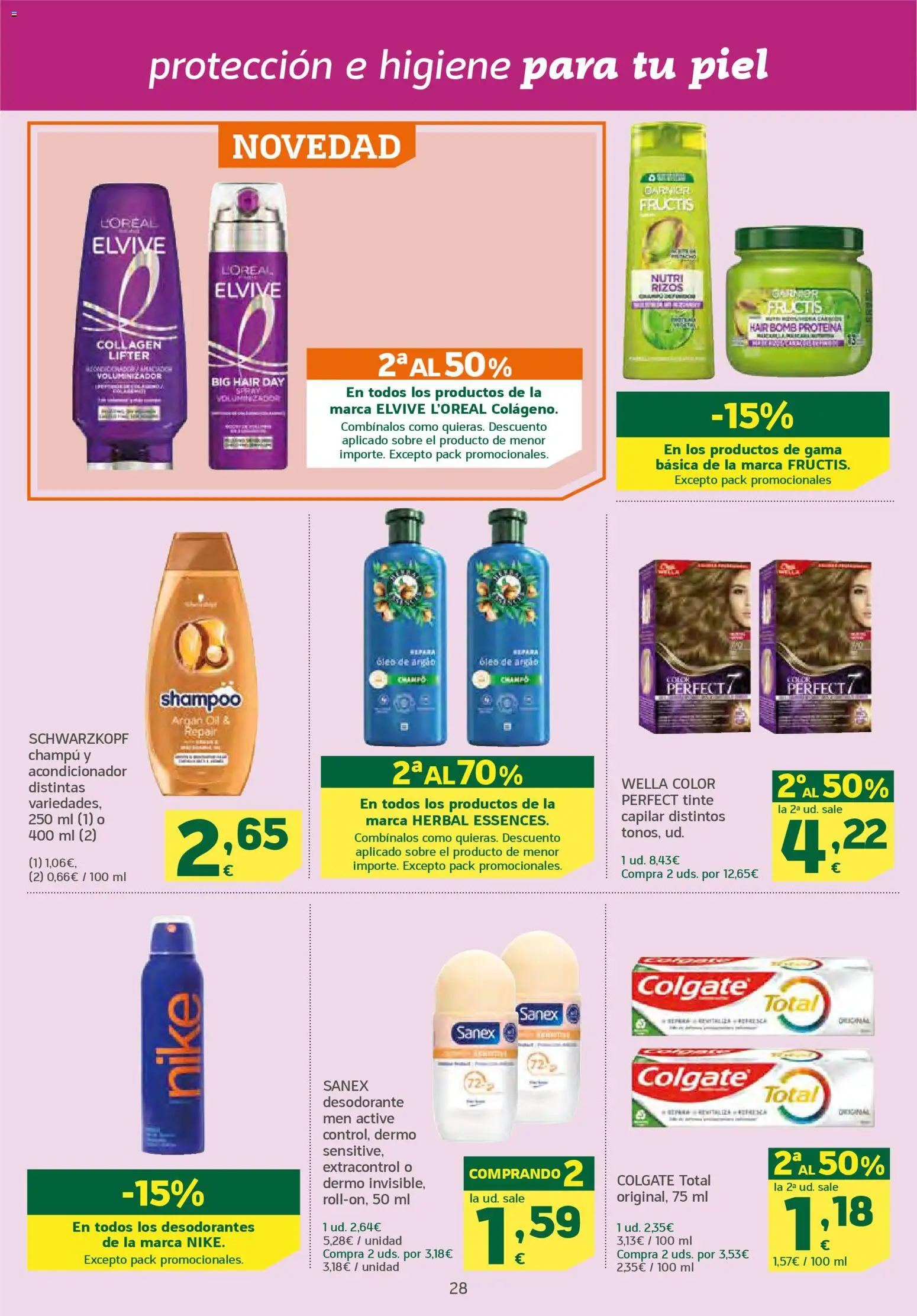 HiperDino folleto │ válido desde el 10.03.2026 | Página: 28 | Productos: Tinte, Champú, Acondicionador, Desodorante