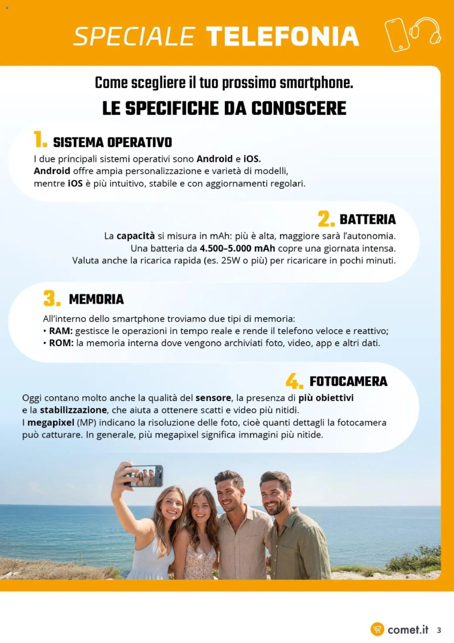 Volantino Comet del 09/10/2026 | Pagina: 3 | Prodotti: Telefono, Smartphone, Video, Batteria