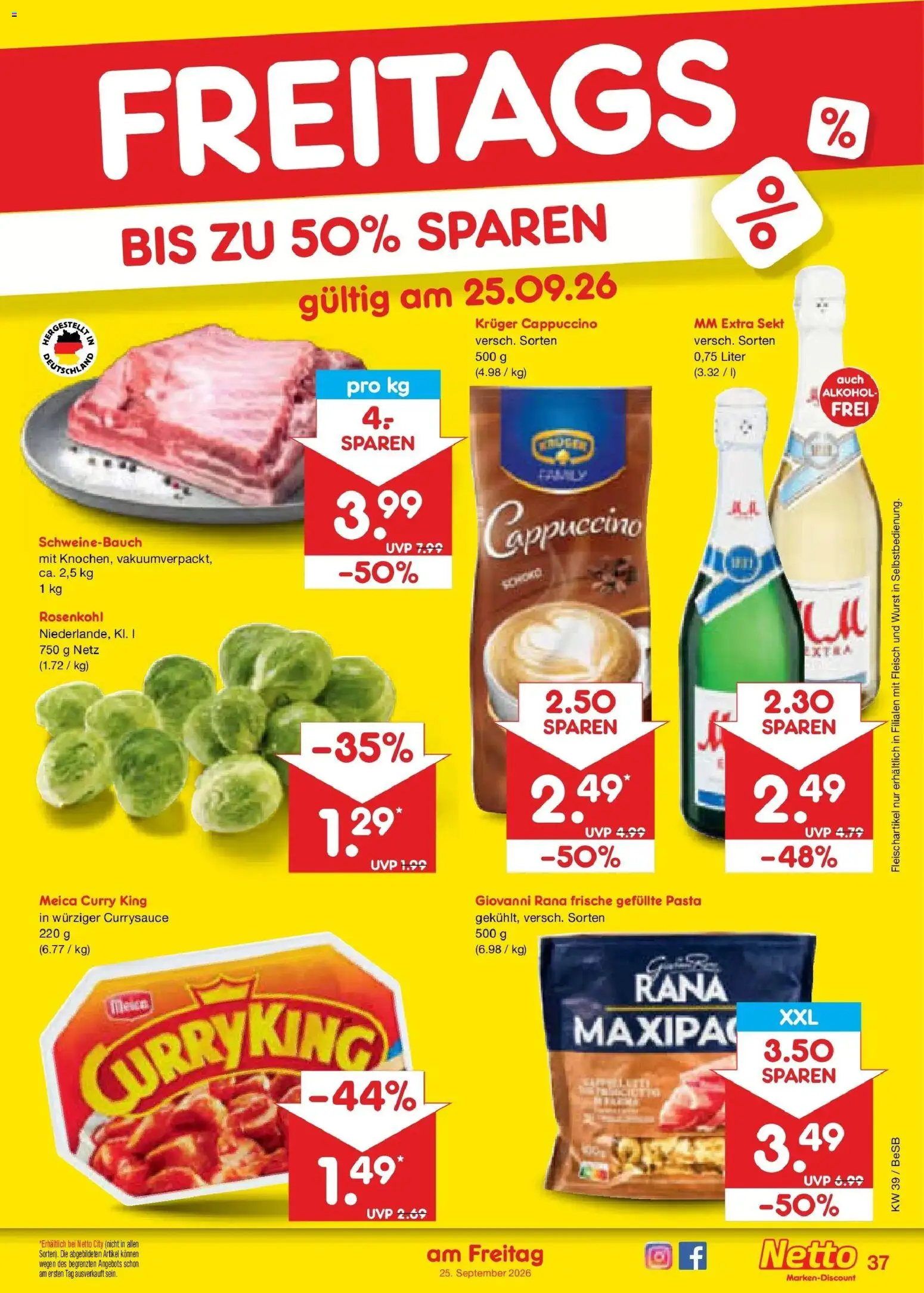Netto Marken-Discount Prospekt Berlin-Prenzlauer Berg – gültig ab 21.09.2026 | Seite: 53 | Produkte: Sekt, Alkohol, Pasta, Fleisch