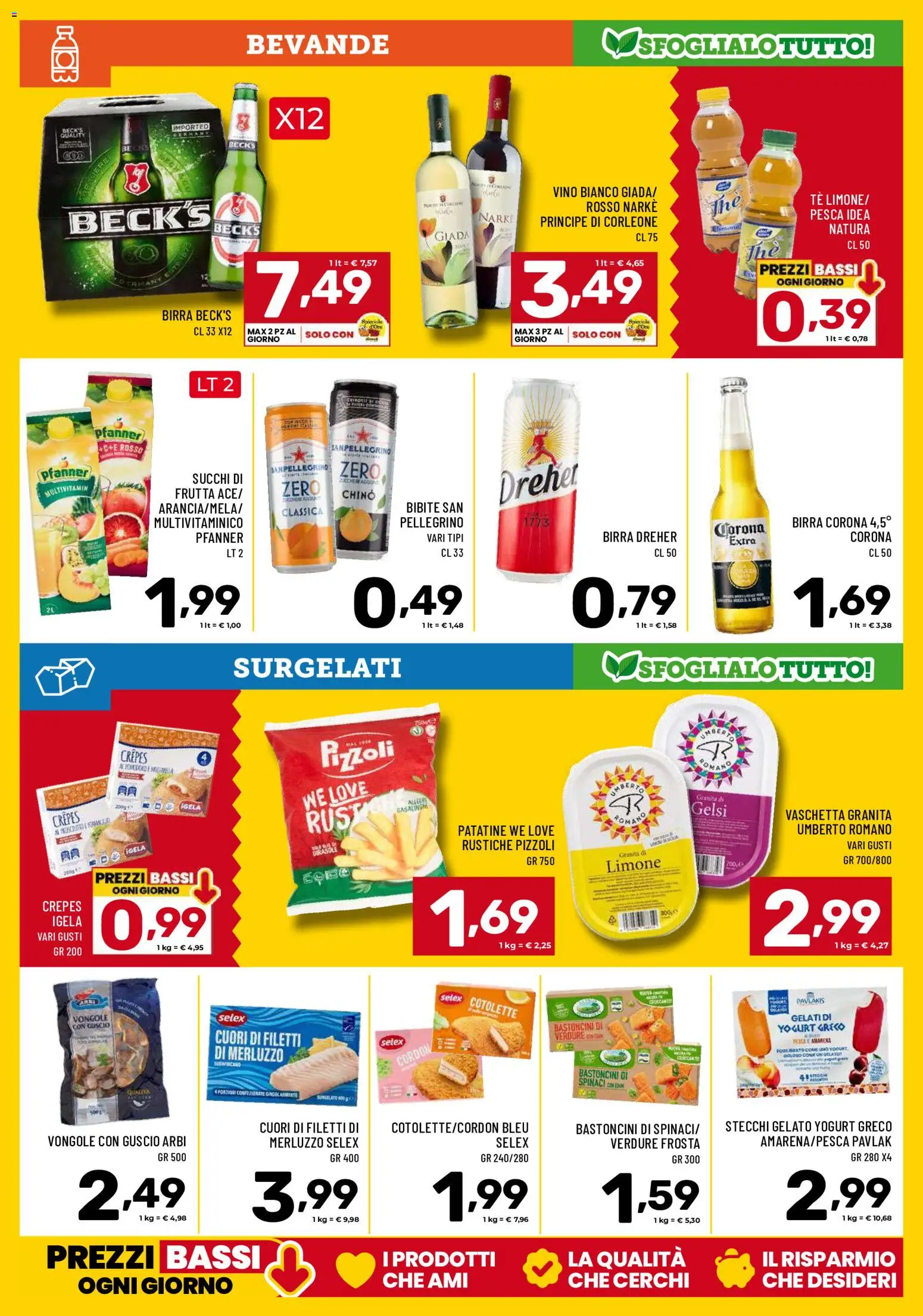 Volantino Il Centesimo del 16.06.2026 | Pagina: 11 | Prodotti: Merluzzo, Gelato, Spinaci, Vino bianco