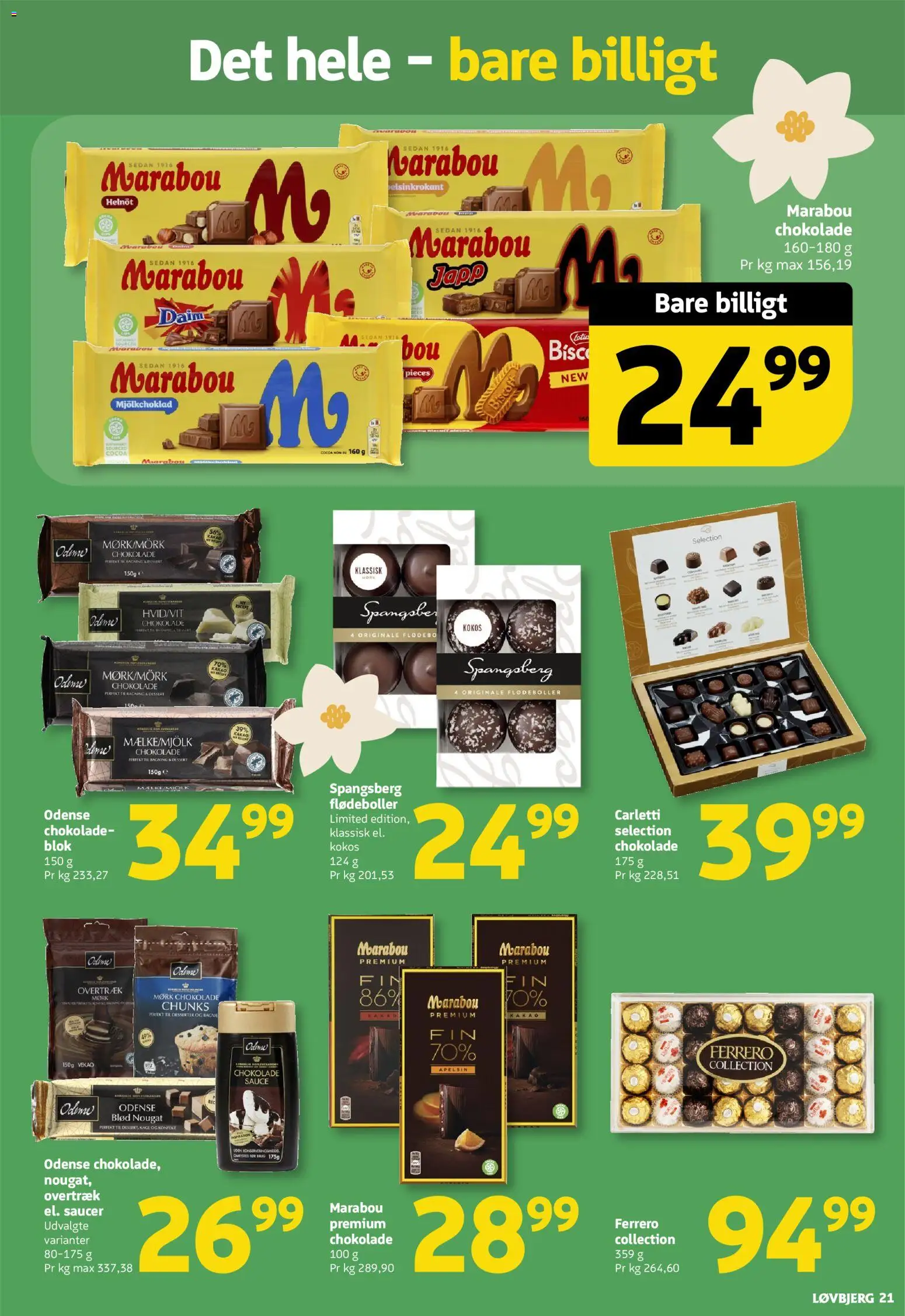 Løvbjerg tilbudsavis – gyldig fra 22.05.2026 | Side: 21 | Produkter: Chokolade, Flødeboller, Kakao, Nougat