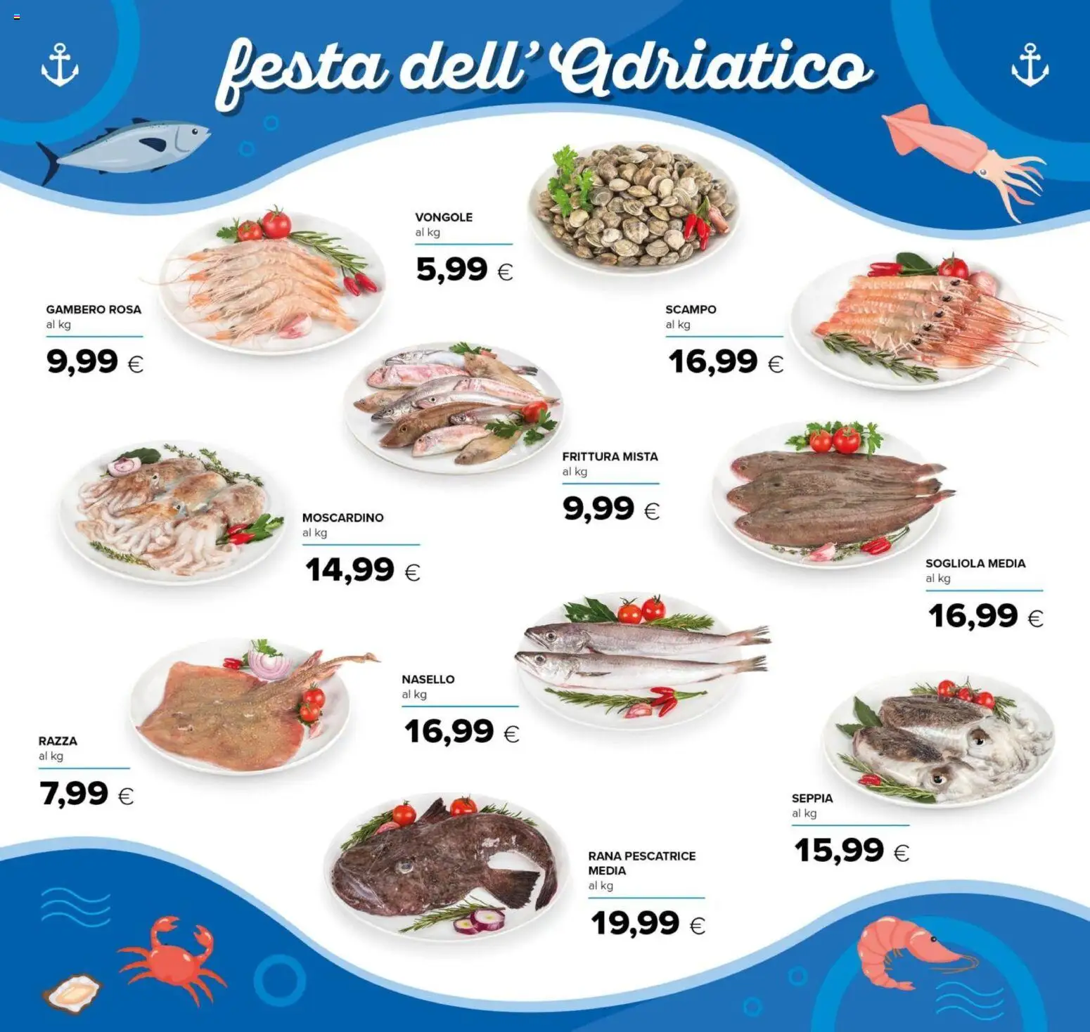 Volantino Tigre del 21.05.2026 | Pagina: 8 | Prodotti: Sogliola, Vongole, Rana pescatrice, Nasello