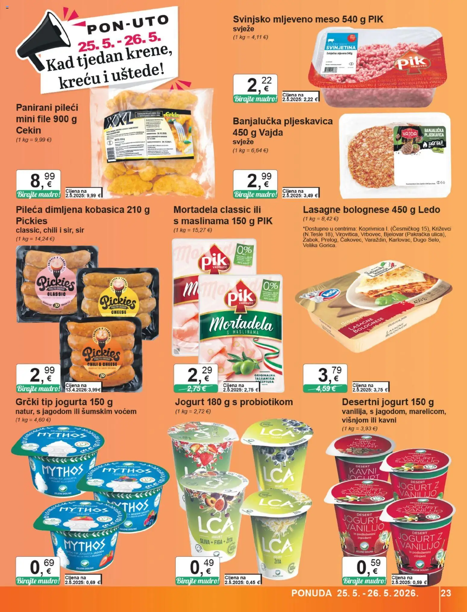KTC katalog | vrijedi od 20.05.2026 | Stranica: 23 | Proizvodi: Sir, Meso, Svinjetina, Mljeveno meso