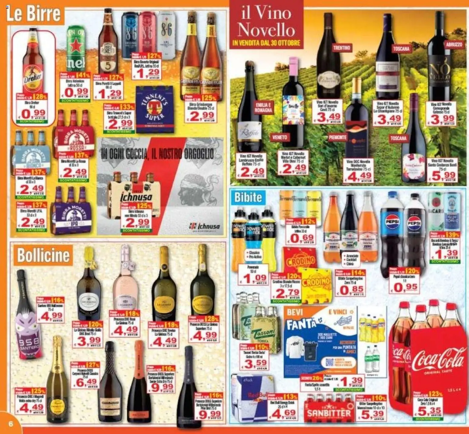 Volantino CTS del 23/10/2026 | Pagina: 6 | Prodotti: Vino, Bibite, Fanta, Pepsi
