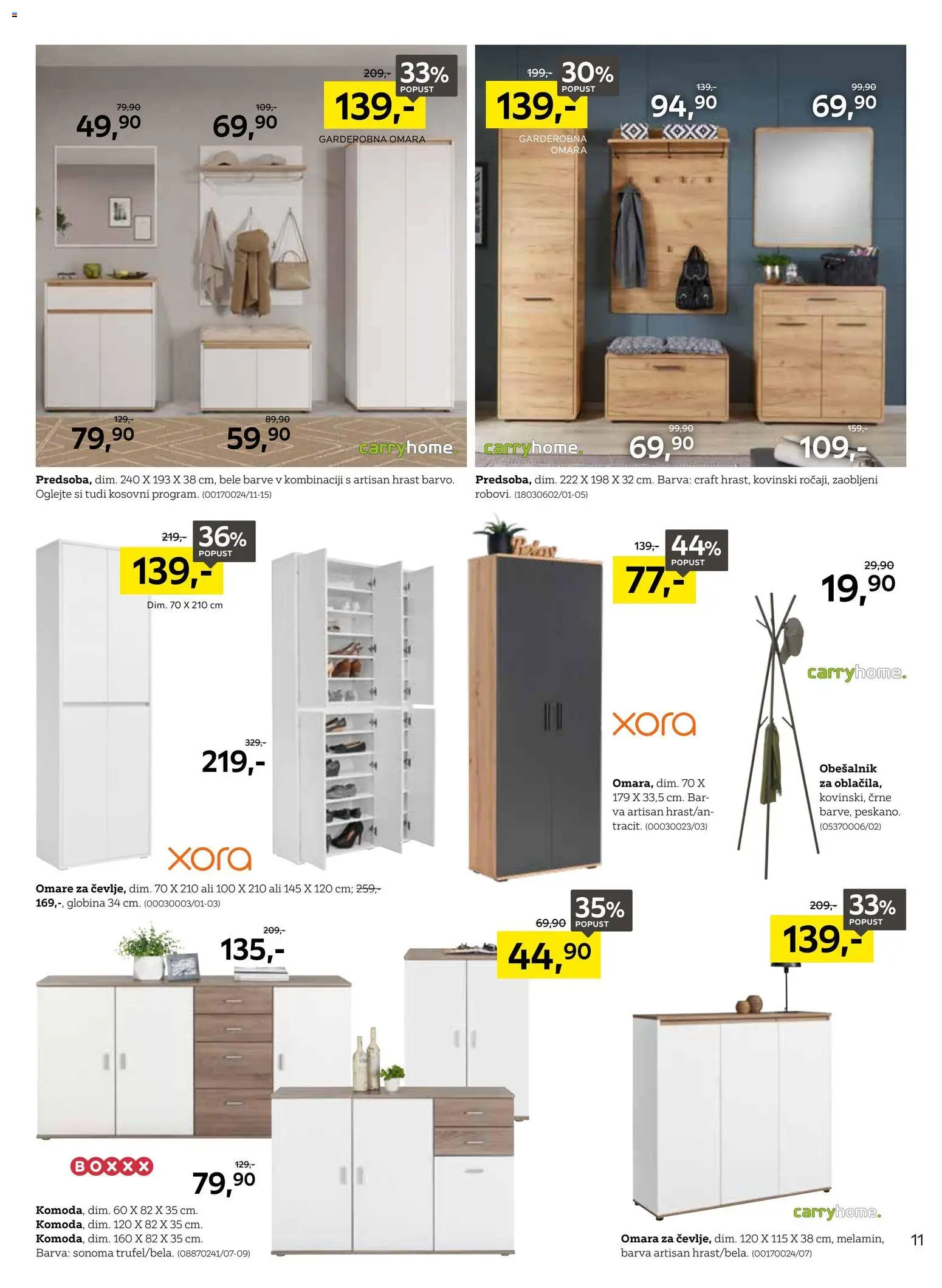 Novi XXXL Lesnina katalog ponudbe – veljaven od 01.06.2026 | Stran: 11 | Izdelki: Obešalnik, Omara, Barva