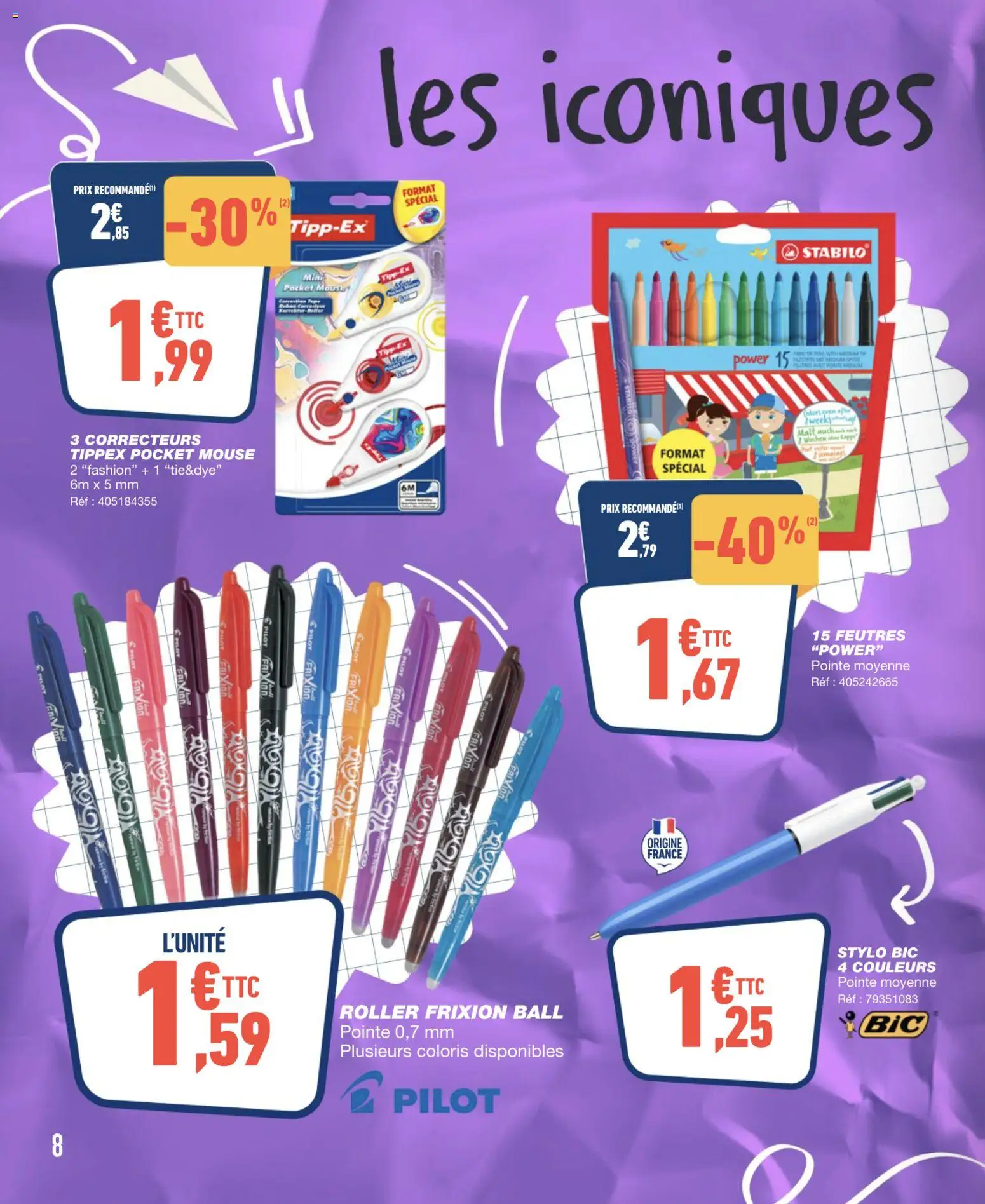 {H1} | Page: 8 | Produits: Stylo