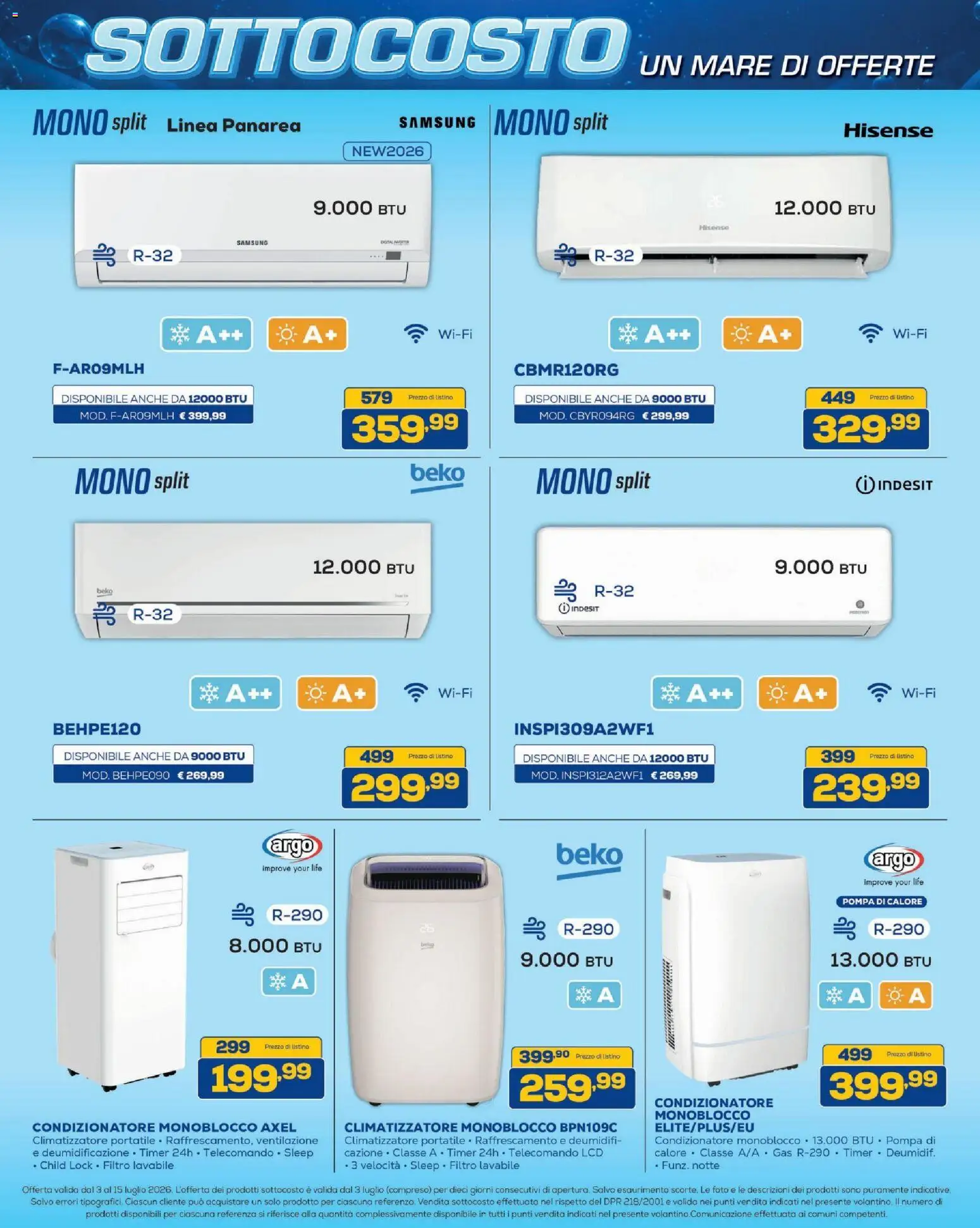 Volantino BRUNO del 03/07/2026 | Pagina: 34 | Prodotti: Climatizzatore, Telecomando, Condizionatore, Samsung