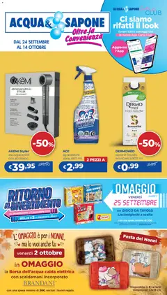 Anteprima del volantino Acqua e Sapone volantino 13/2026 valido a partire dal 24/09/2026