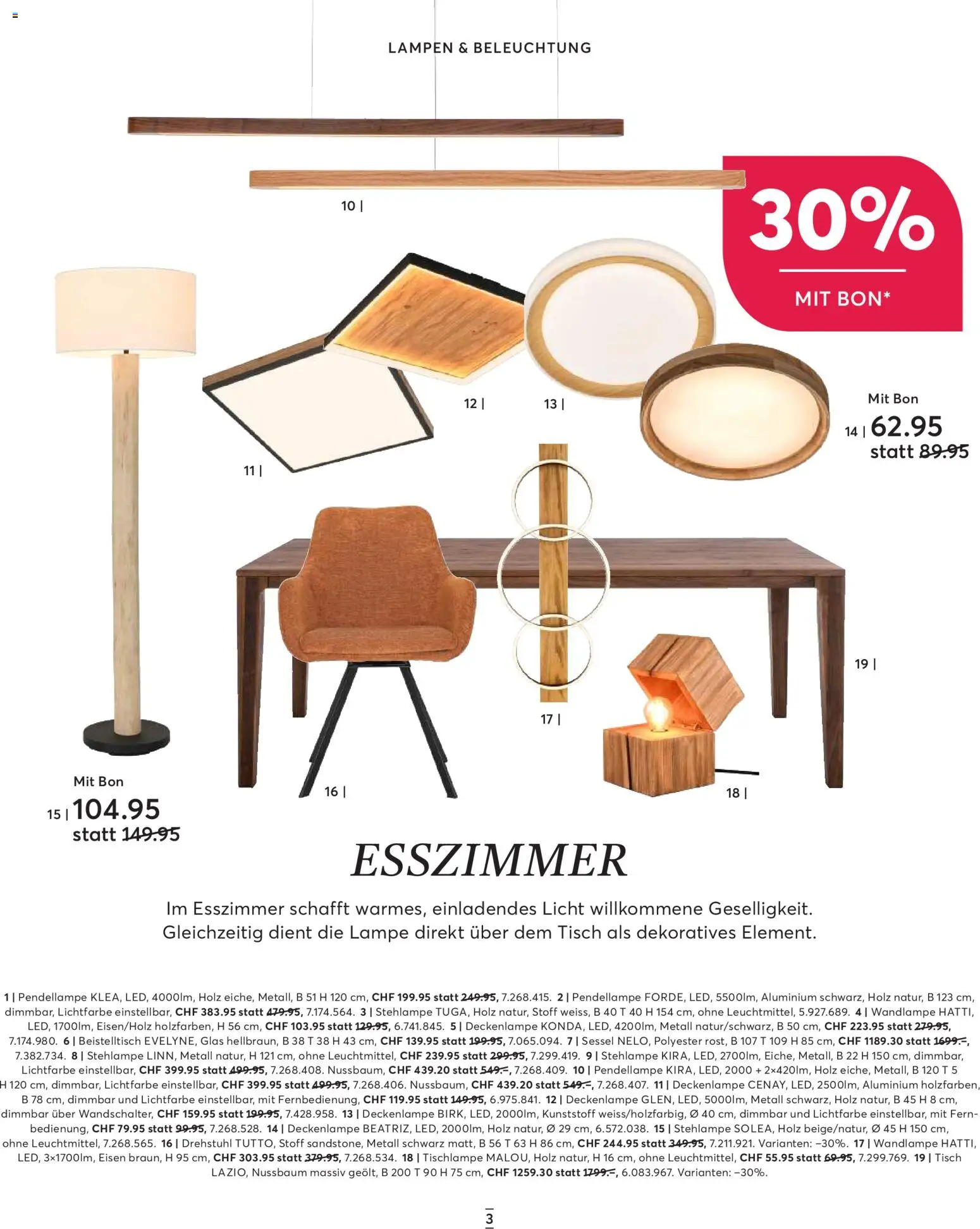Lumimart Aktionen – gültig ab 25.02.2026 | Seite: 3 | Produkte: Tisch, Sessel, Lampe, Eisen