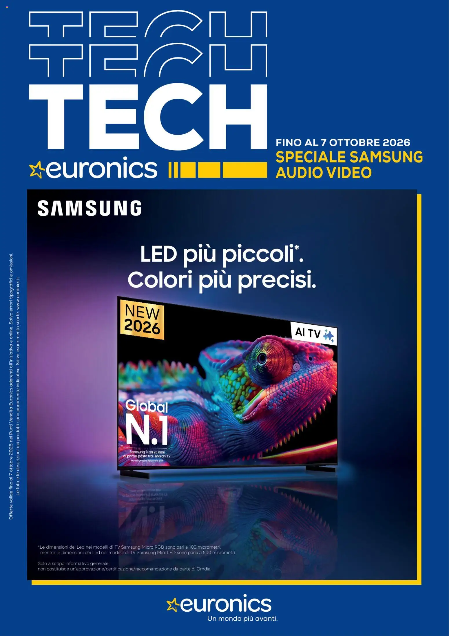 Volantino Euronics del 01/10/2026 | Pagina: 1 | Prodotti: TV, Video, Audio, Samsung