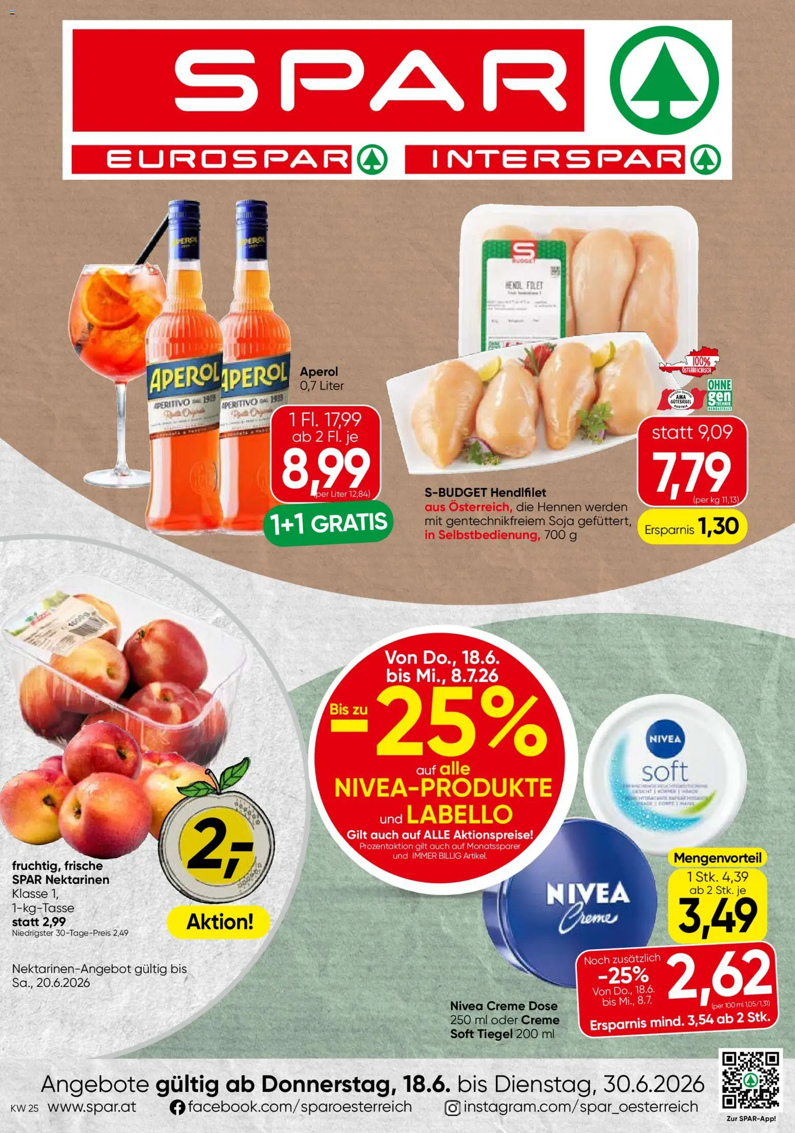 Spar Flugblatt - Burgenland gültig ab 18.06.2026 | Seite: 1 | Produkte: Creme