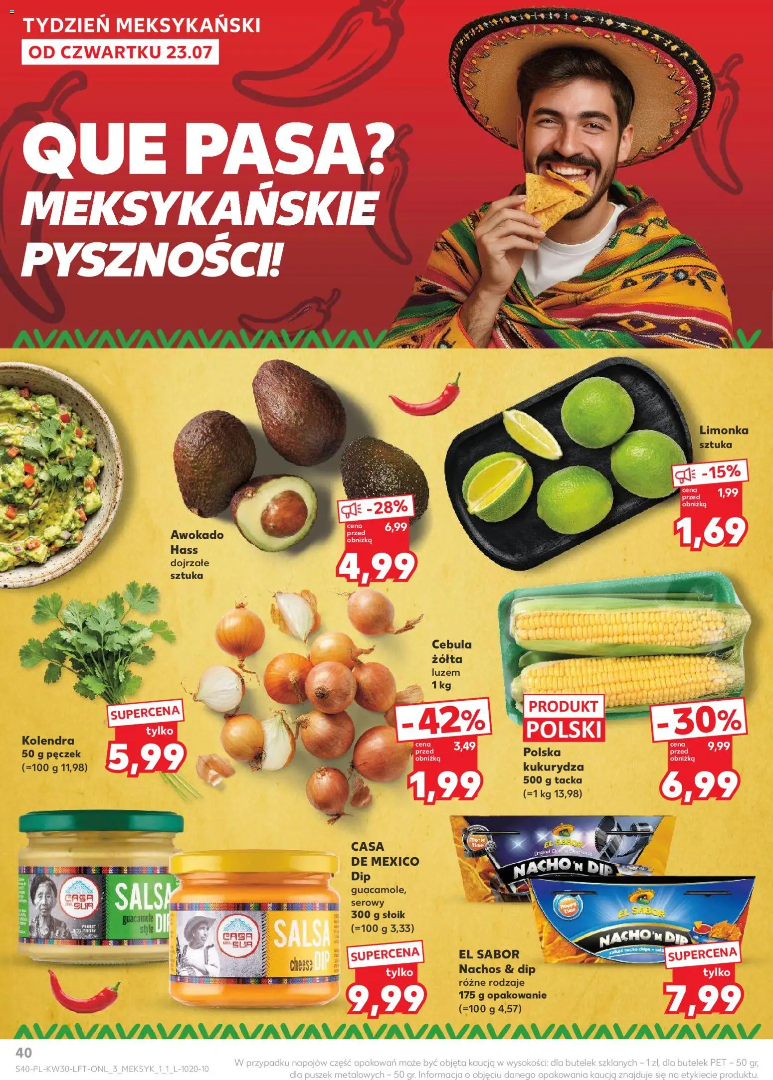 Kaufland Polsko leták od 23.07.2026 | Strana: 40 | Produkty: Nachos, Guacamole