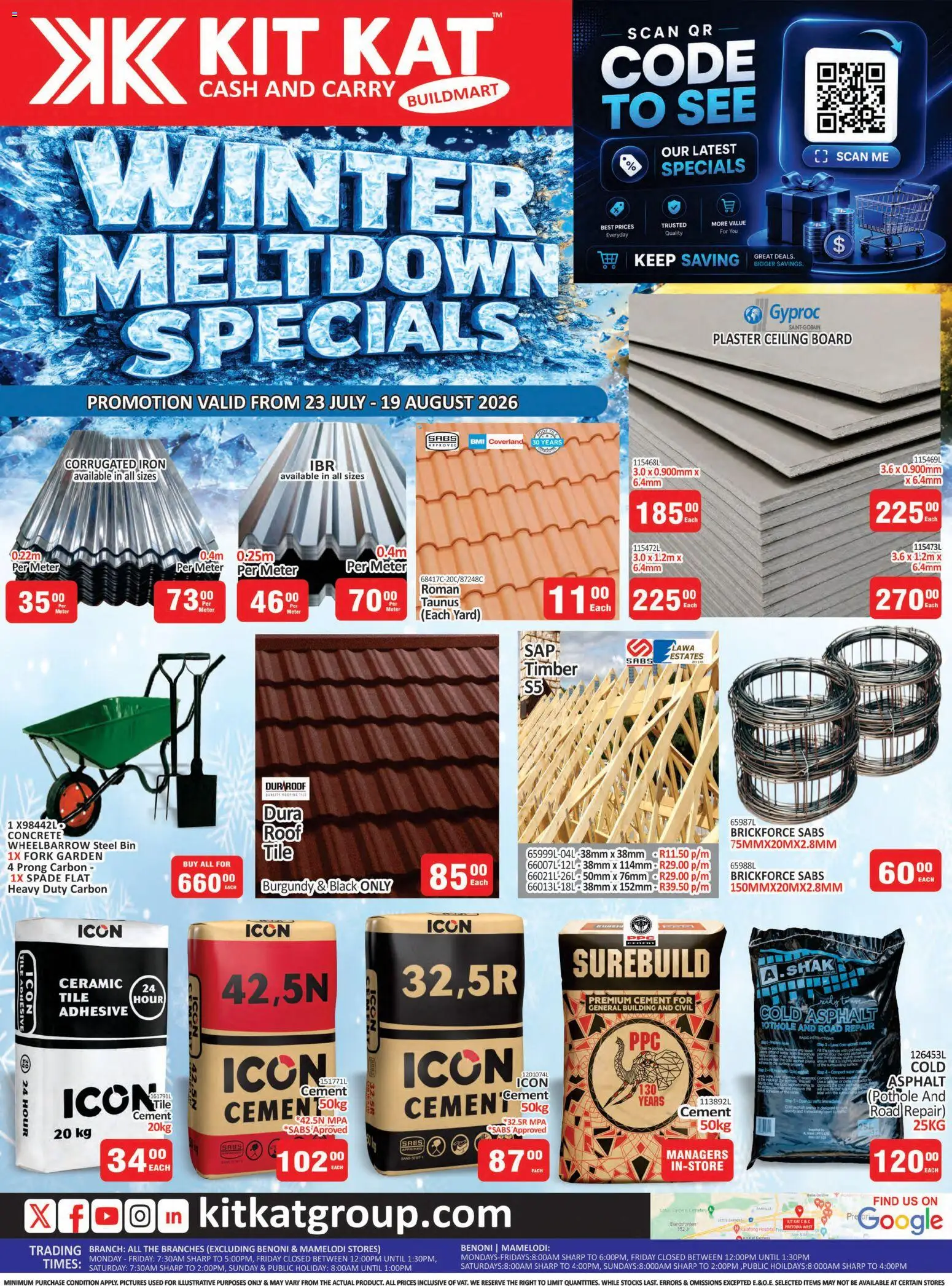 New KIT KAT Cash & Carry catalogue – valid from 23/07/2026 | Page: 1 | Products: Iron, Adhesive, Spade, Plaster