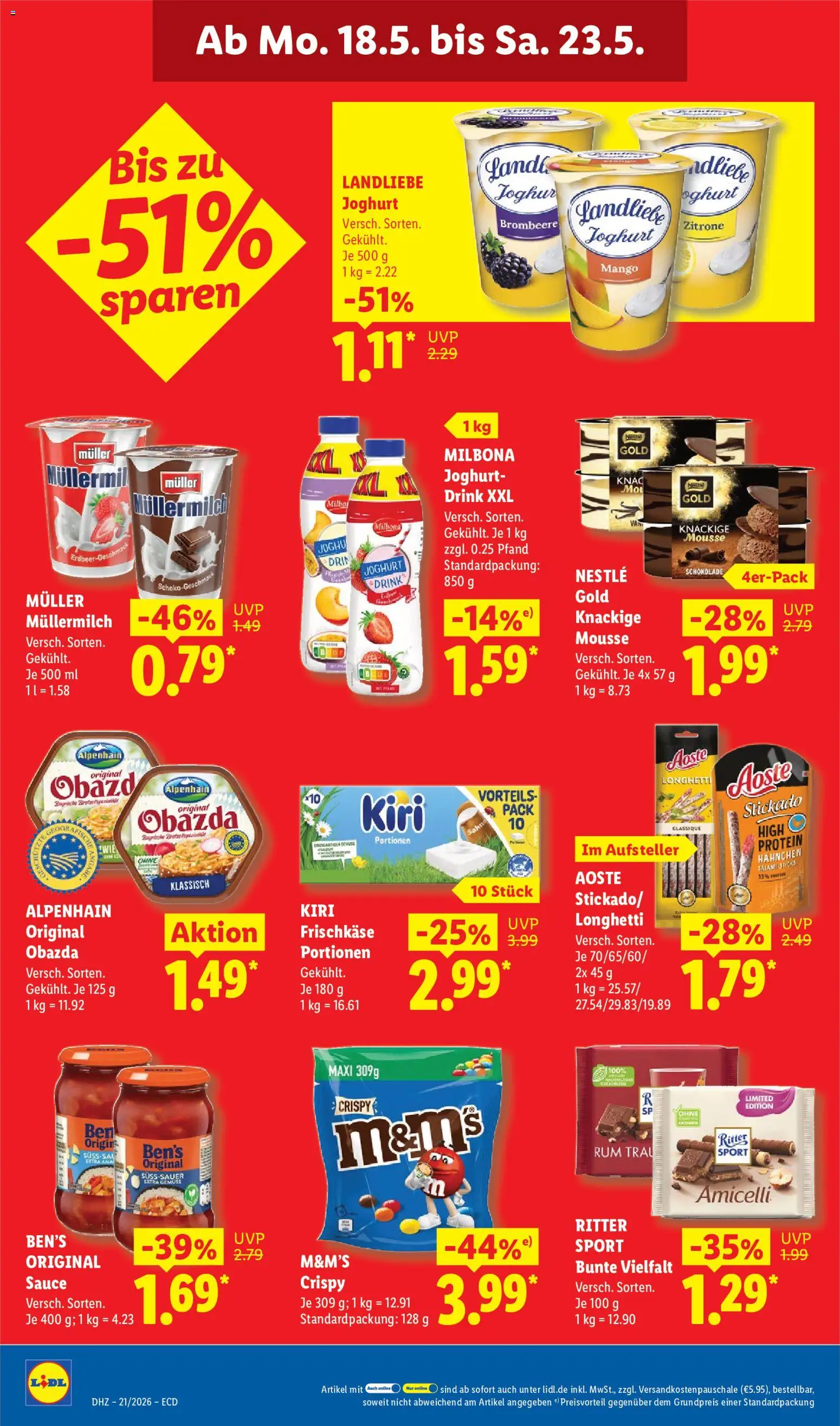 Lidl Prospekt – gültig ab 18.05.2026 | Seite: 18 | Produkte: Rum, M&M's, Zitrone, Salami