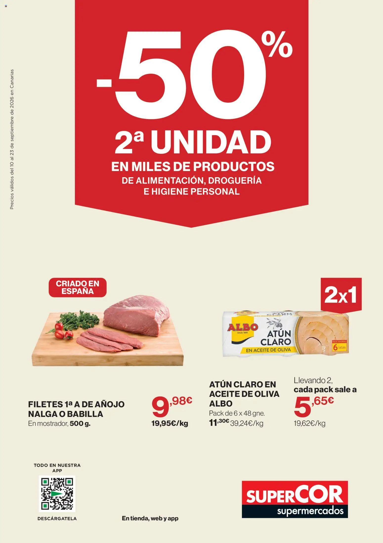 Supercor Canarias │ válido desde el 10/09/2026 | Página: 1 | Productos: Atún, Aceite, Aceite de oliva, Atún claro